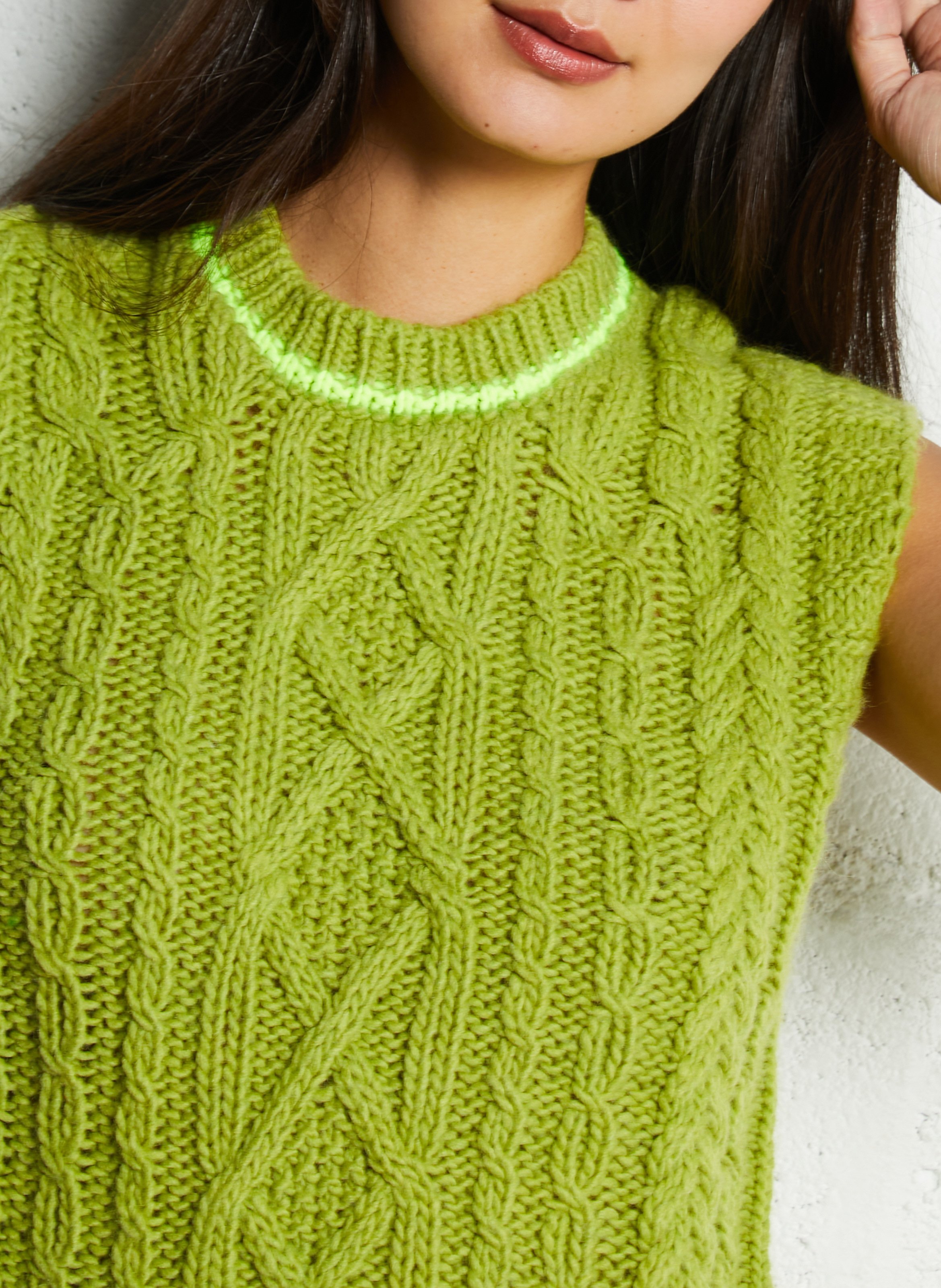 Pull droit col rond DR BLOOM Vert