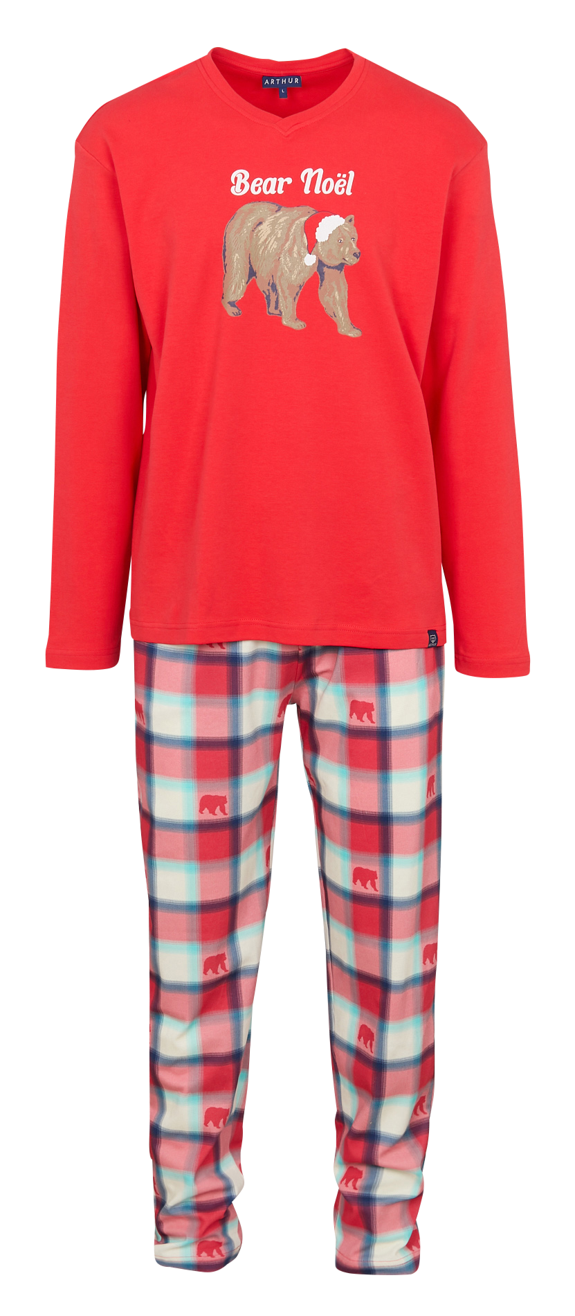 Katoenen pyjama met print ARTHUR Rood