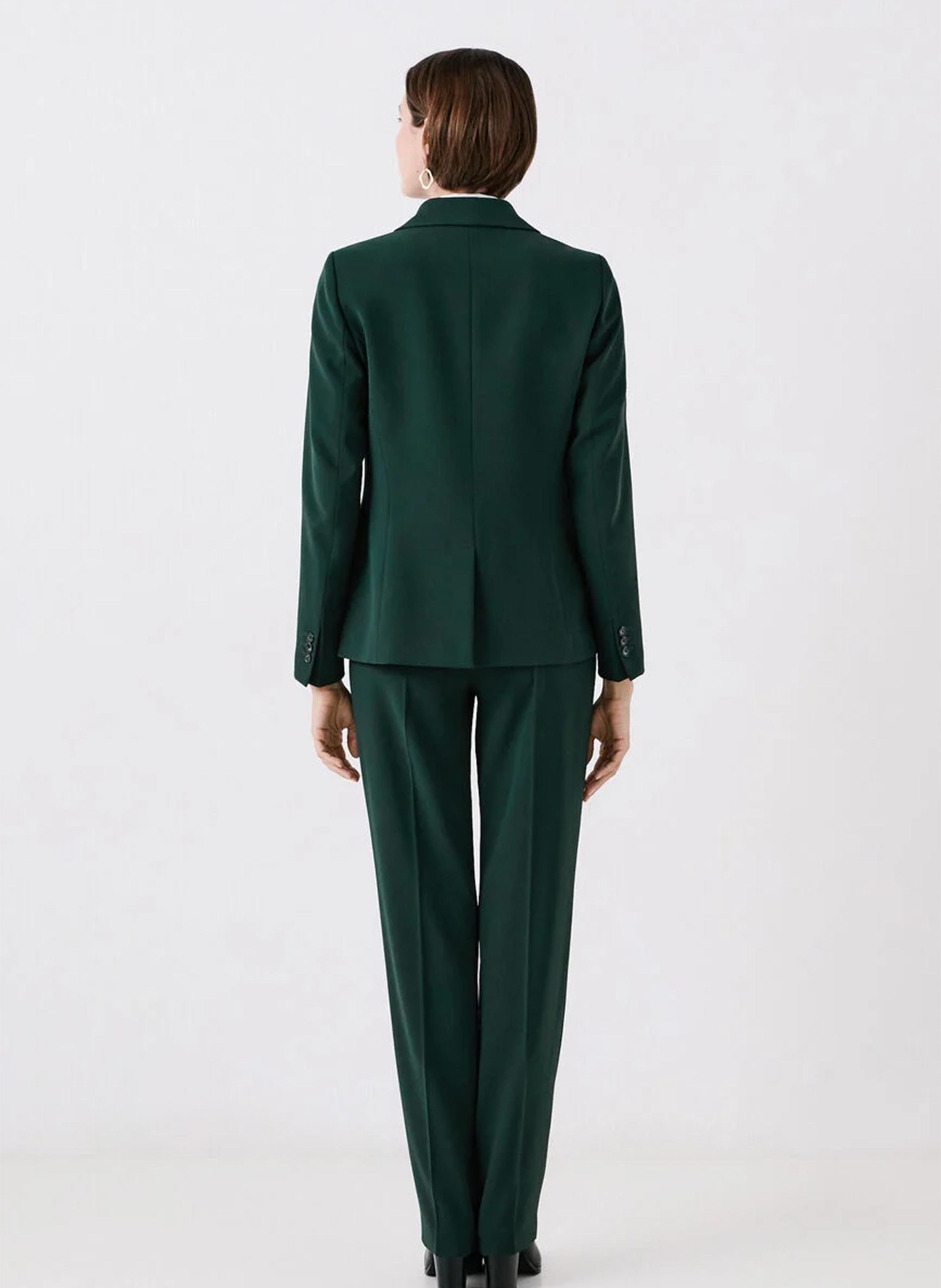 Fitted suit jacket CAROLL Green