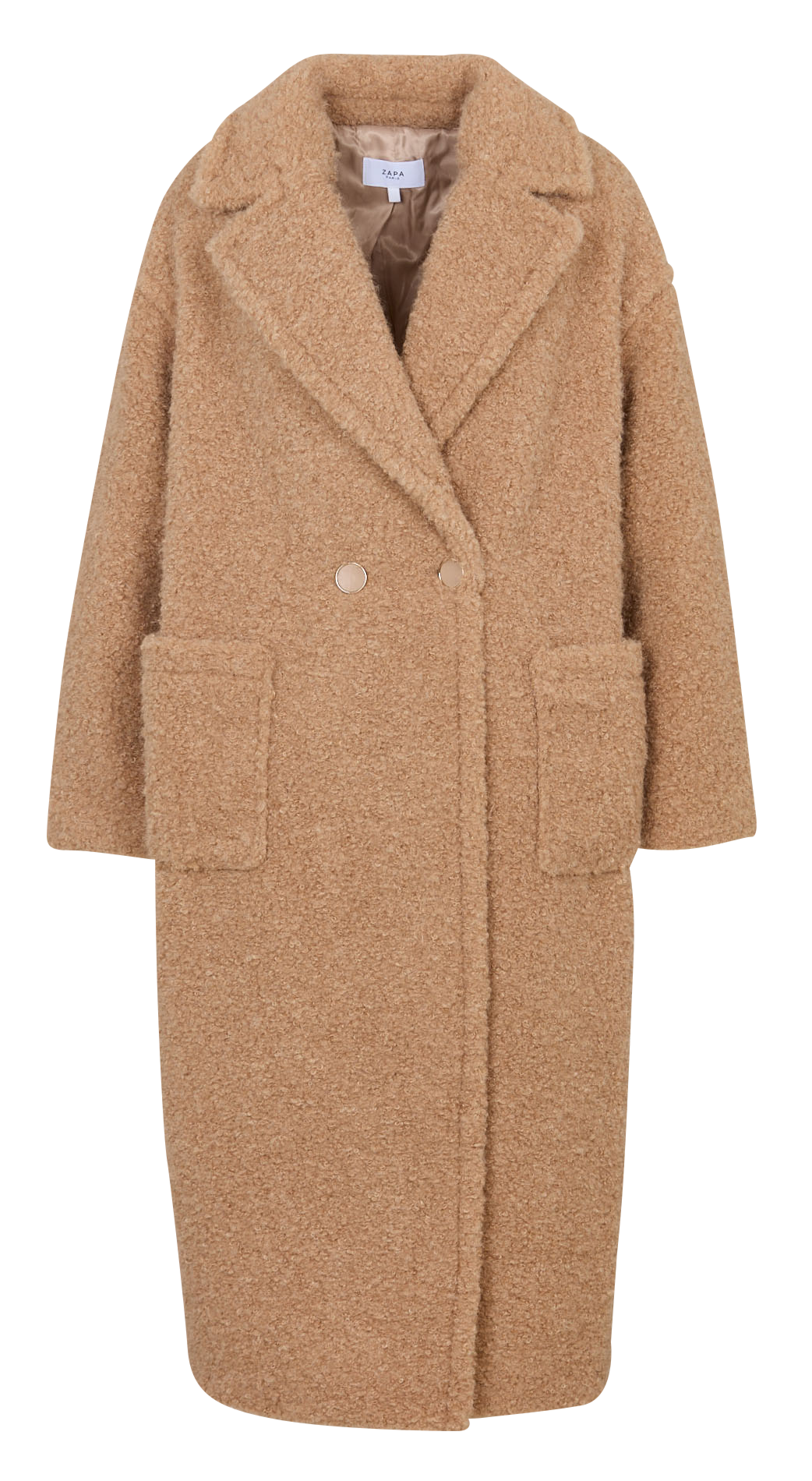 Manteau col tailleur ZAPA Marron