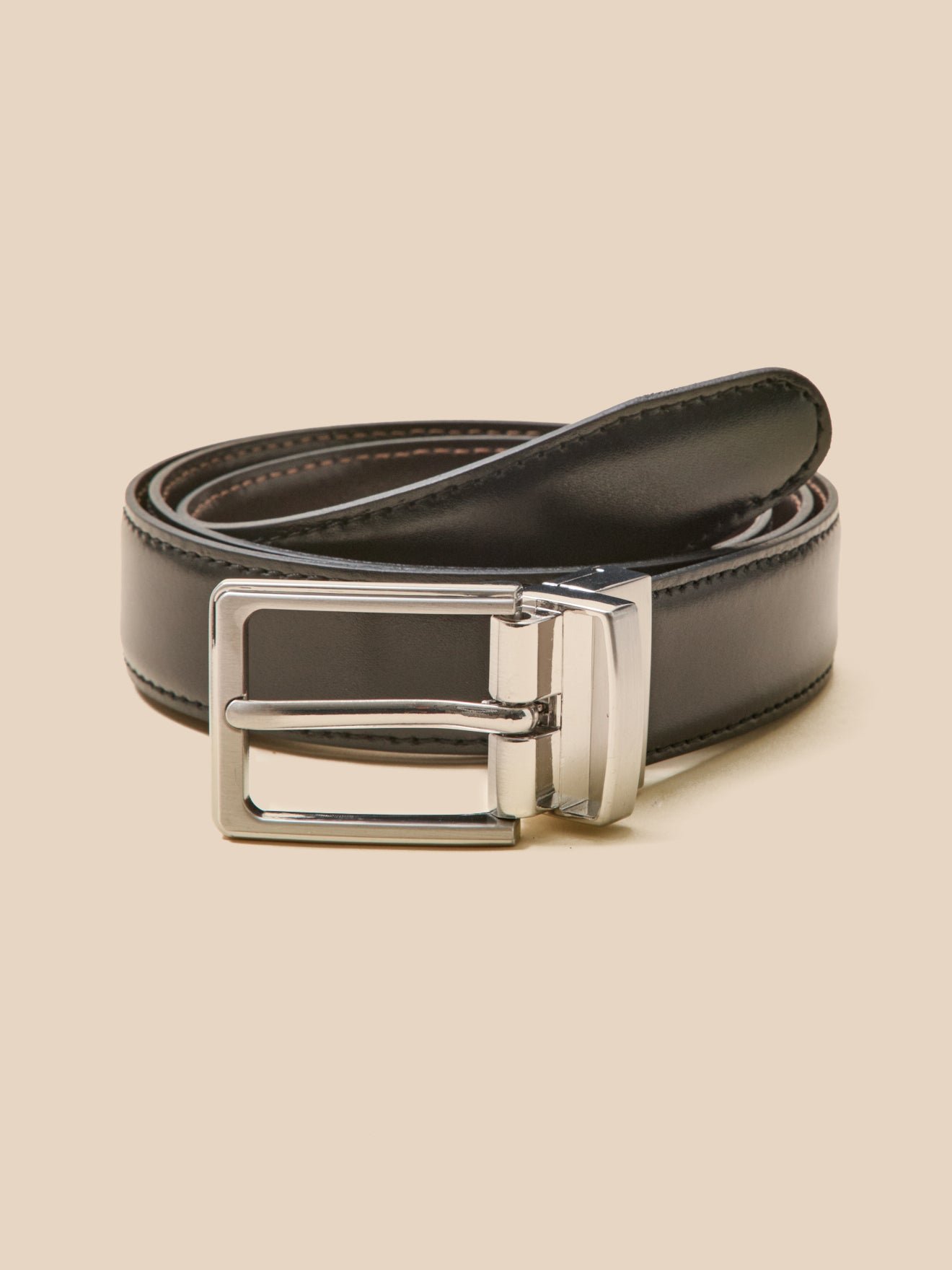 Ceinture cuir réversible CYRILLUS Noir