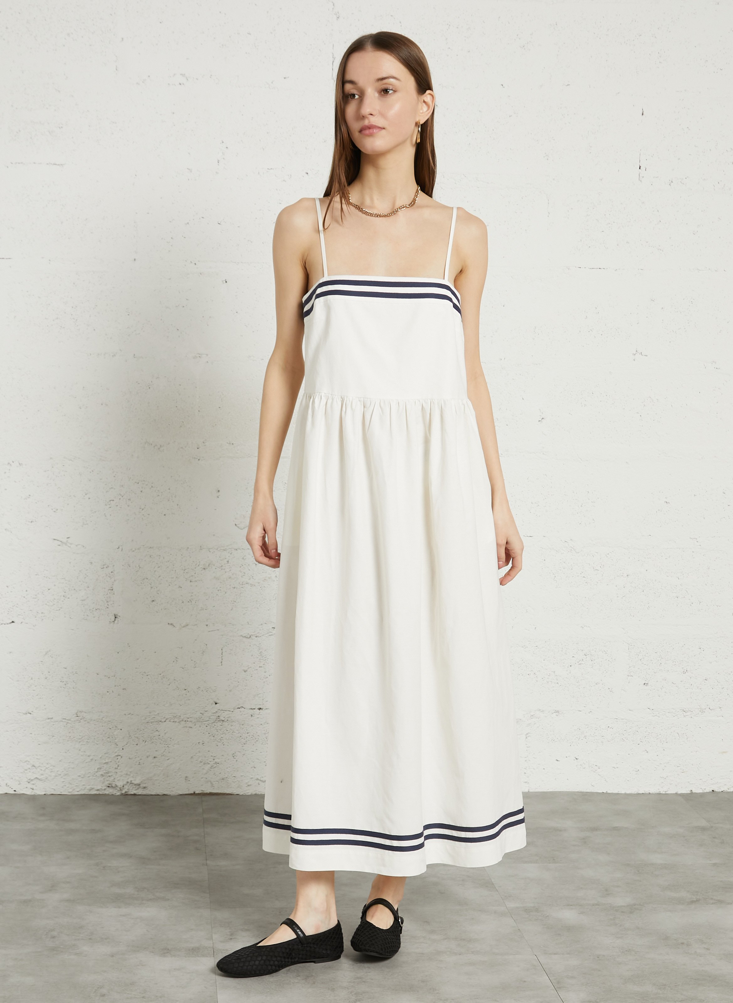 Lange jurk THE TINY BIG SISTER Wit