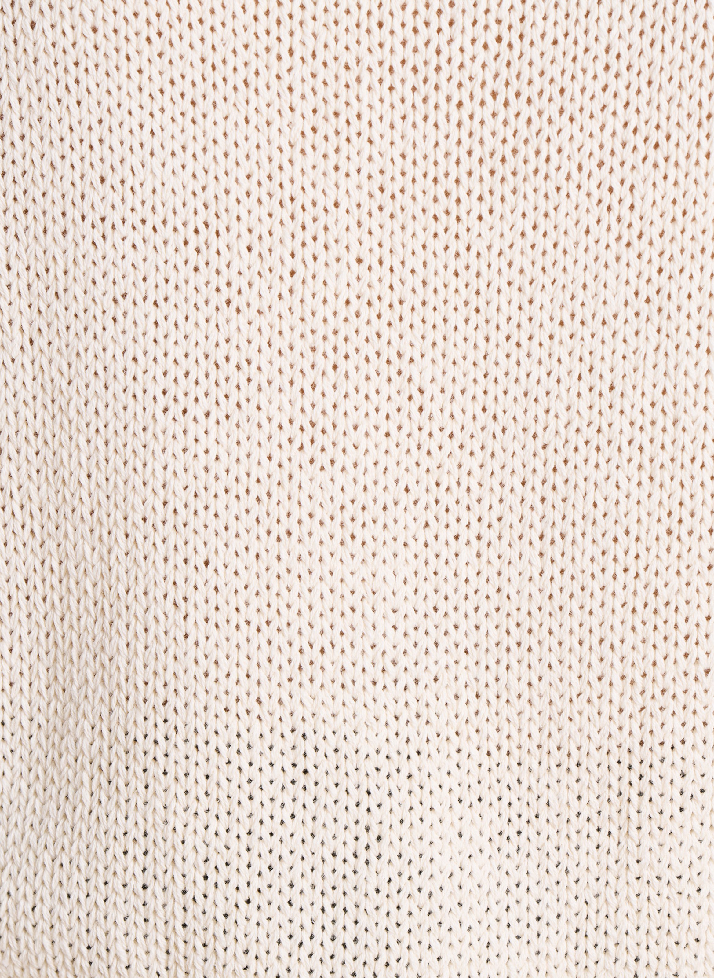 Weiter Rundhalsausschnitt-Pulli aus gemustertem recyceltem Baumwollgemisch LA FEE MARABOUTEE Blau