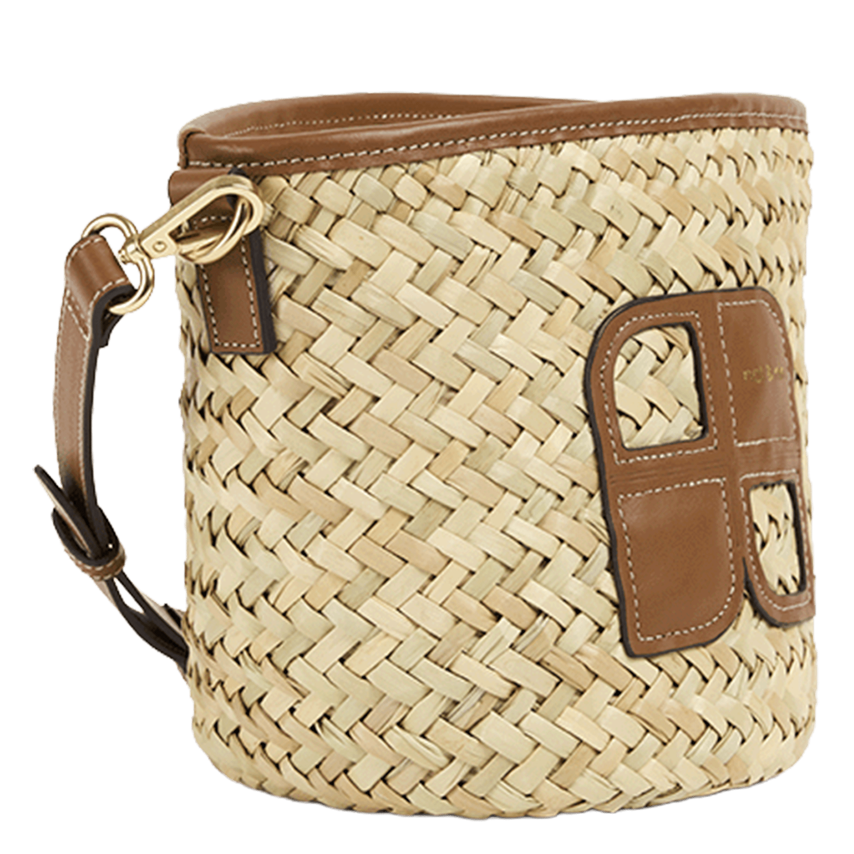 Buideltas van raffia NAT & NIN Bruin