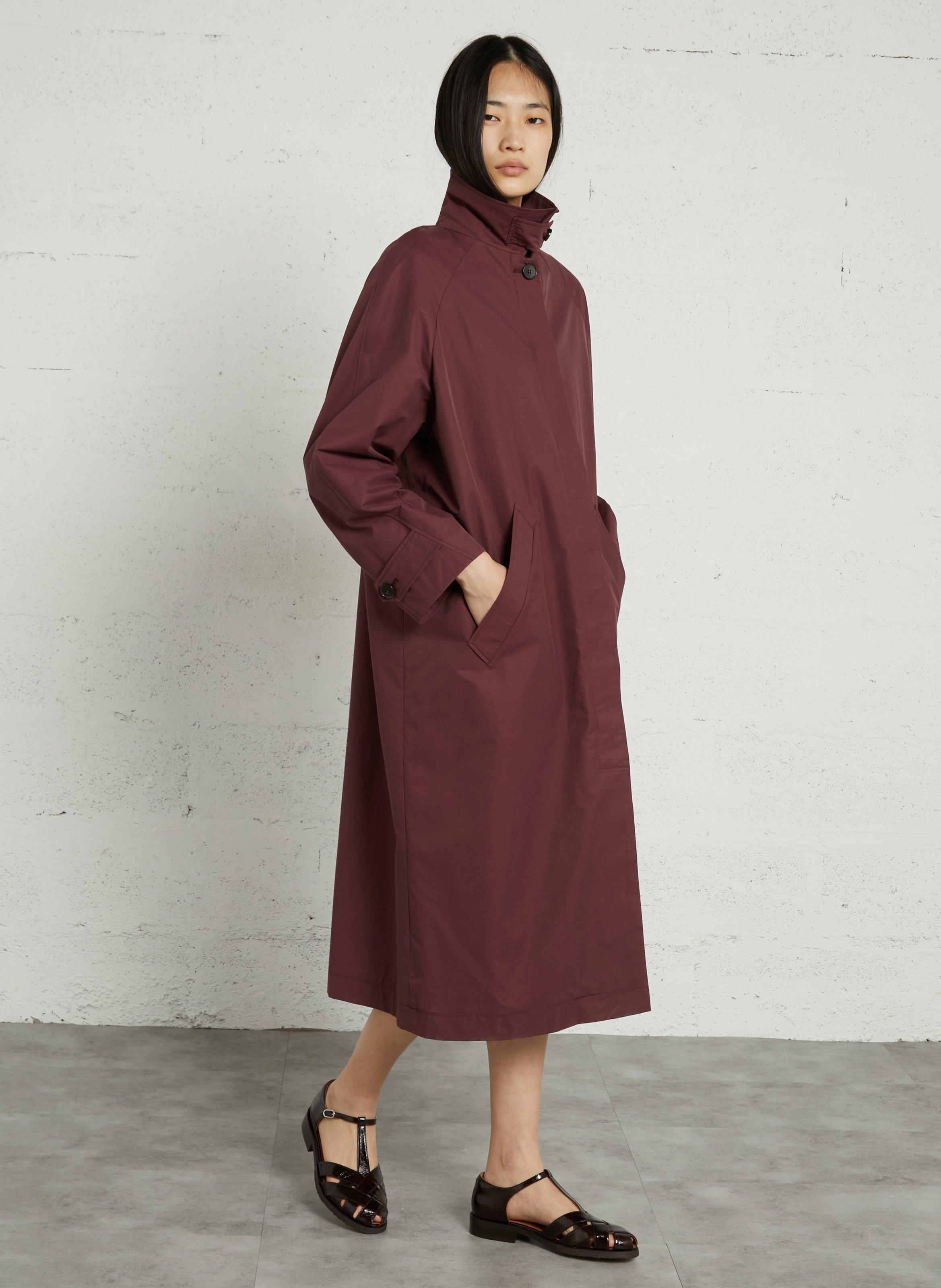 Weit geschnittener langer Trenchcoat BELLEPIECE Rosa