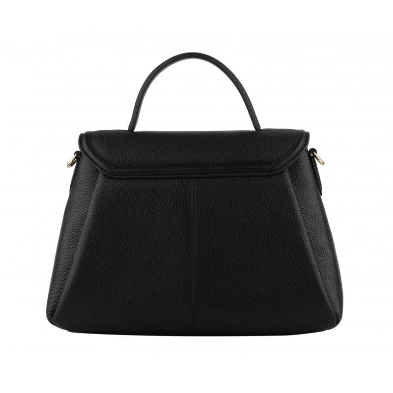 Calfskin leather handbag Black