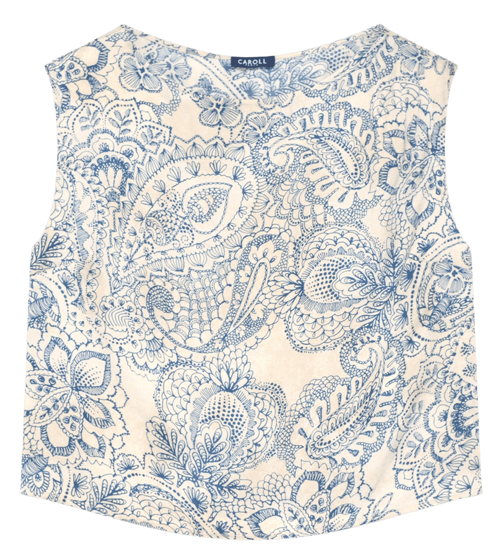 Top sans manches imprimé CAROLL Beige