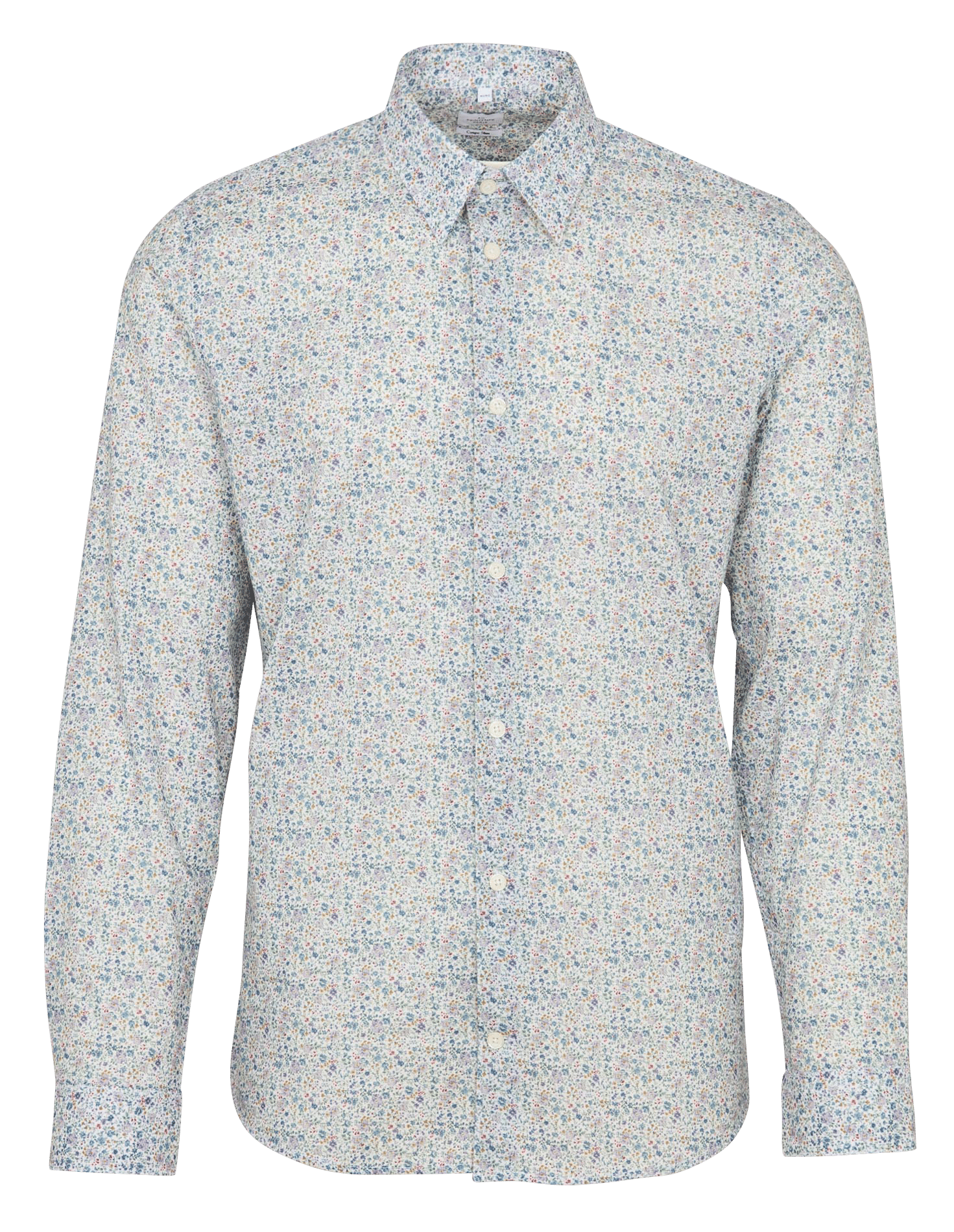 Slim-fit cotton shirt AU PRINTEMPS PARIS Blue