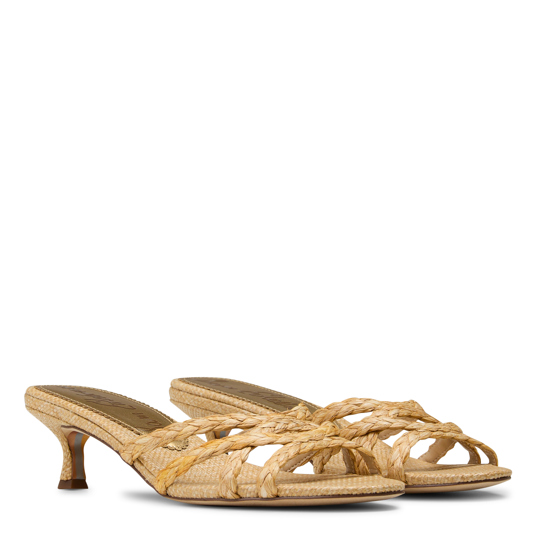 Mules en raphia SAM EDELMAN Beige