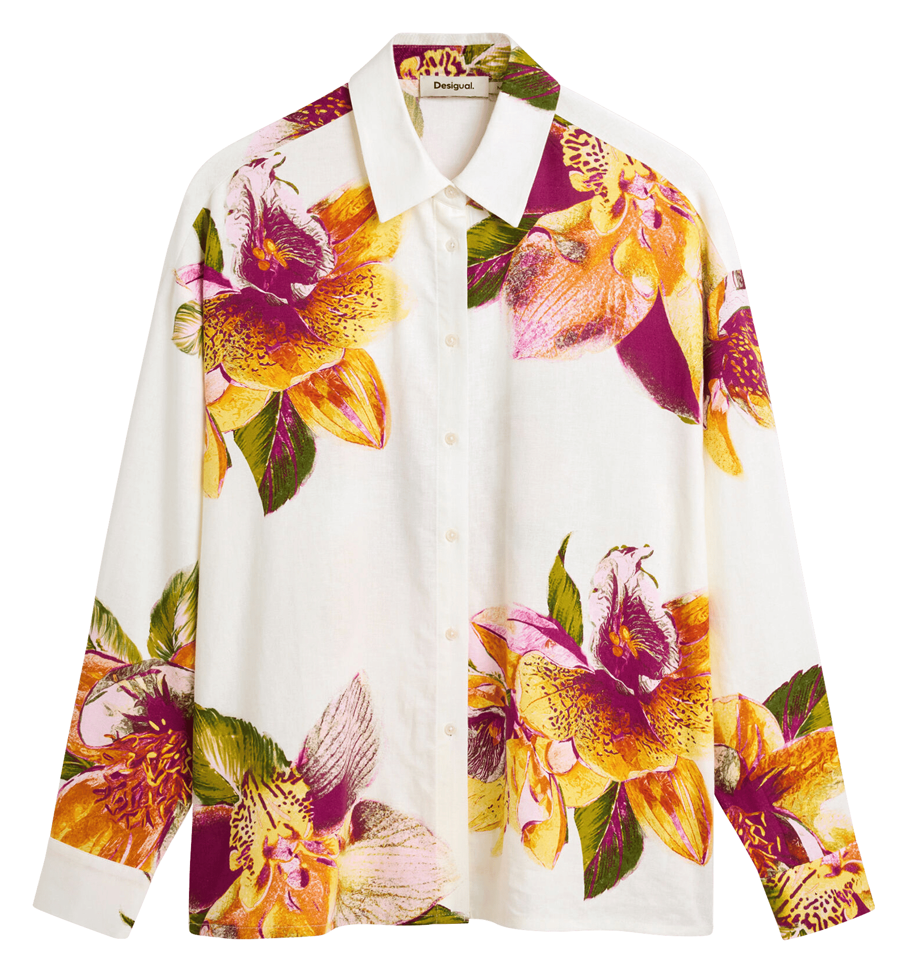 Chemise imprimée col classique  DESIGUAL Blanc