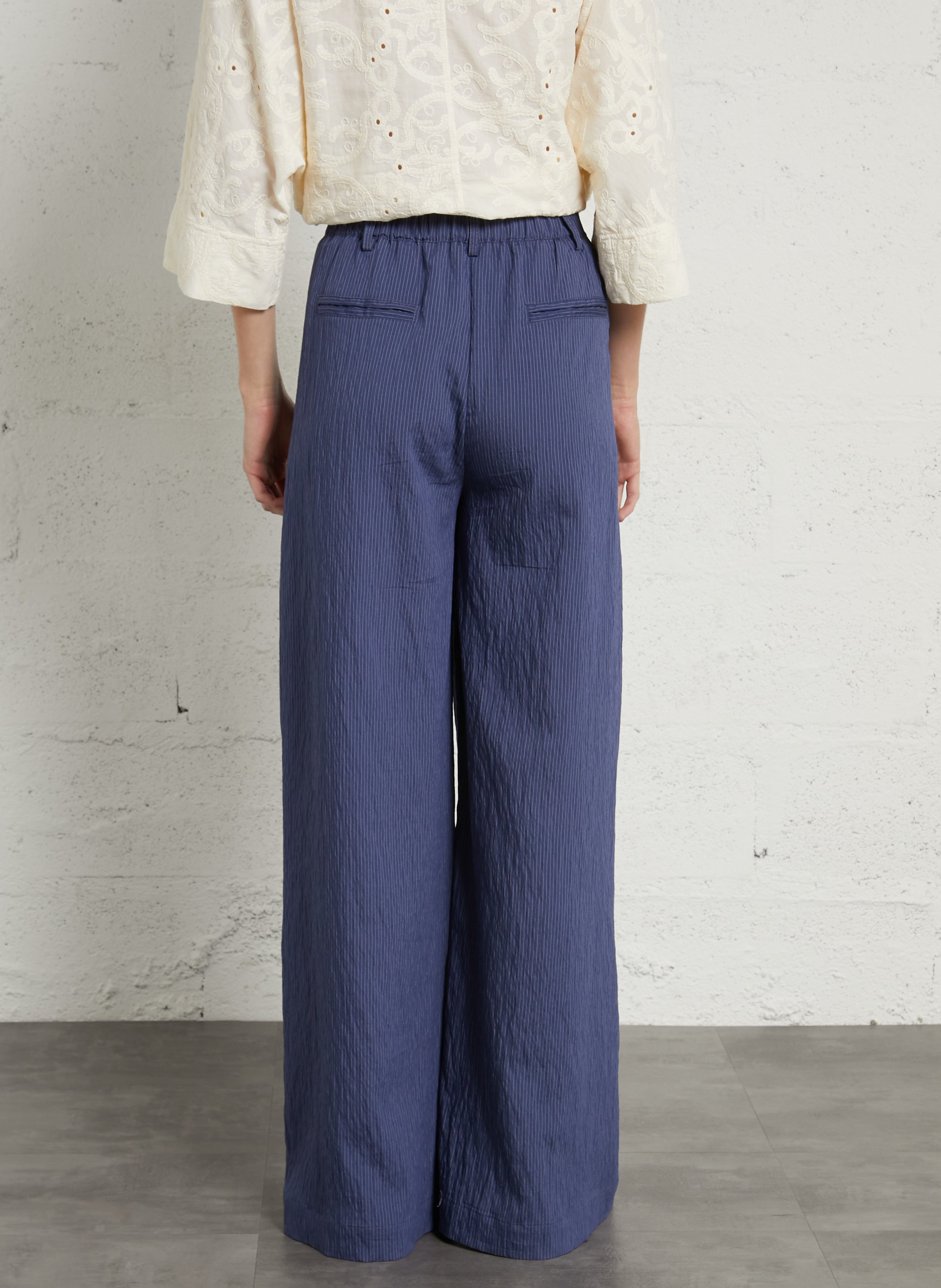 Weit geschnittene Nadelstreifenhose TINSELS Blau