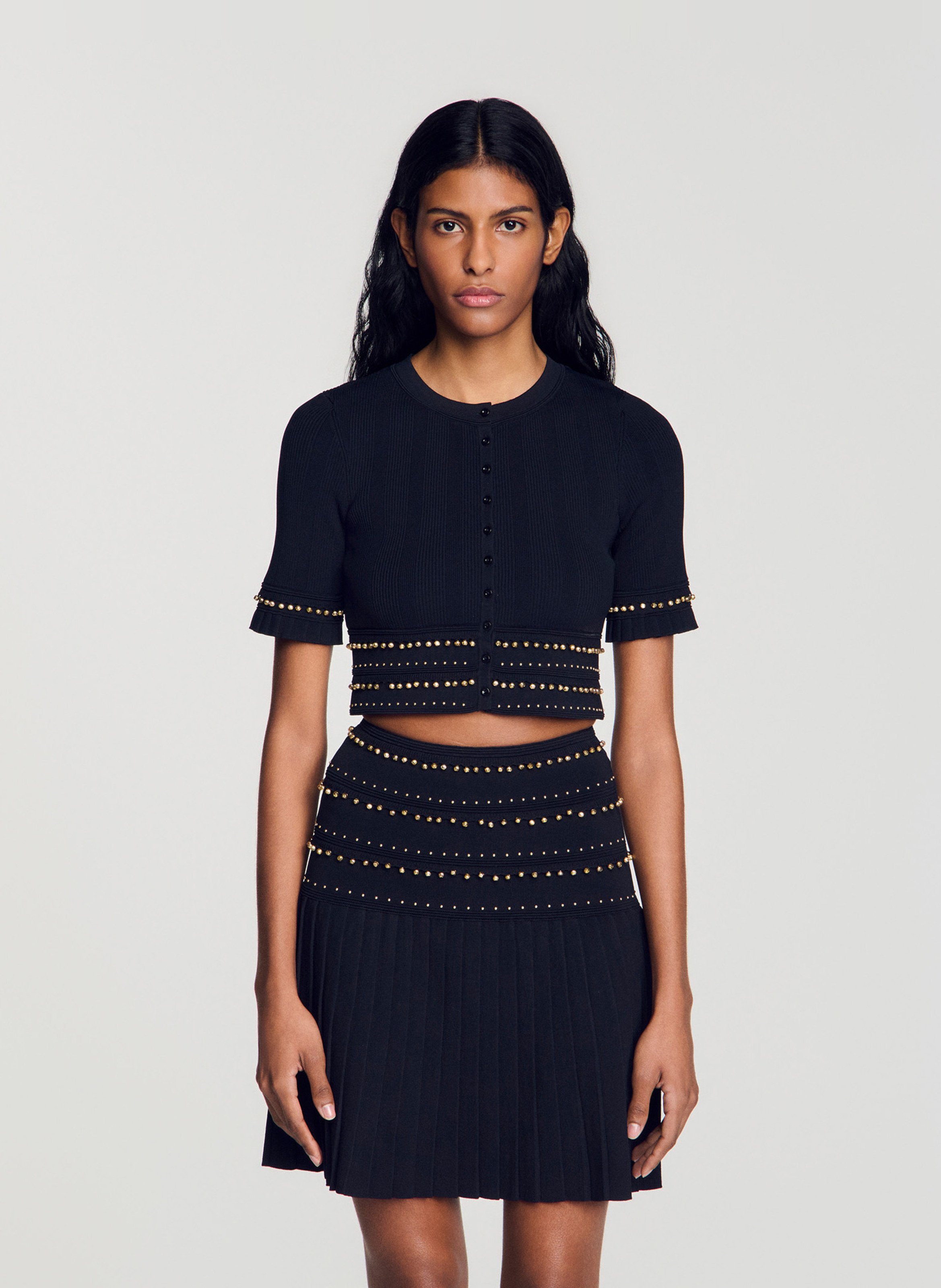 Top col rond SANDRO Noir