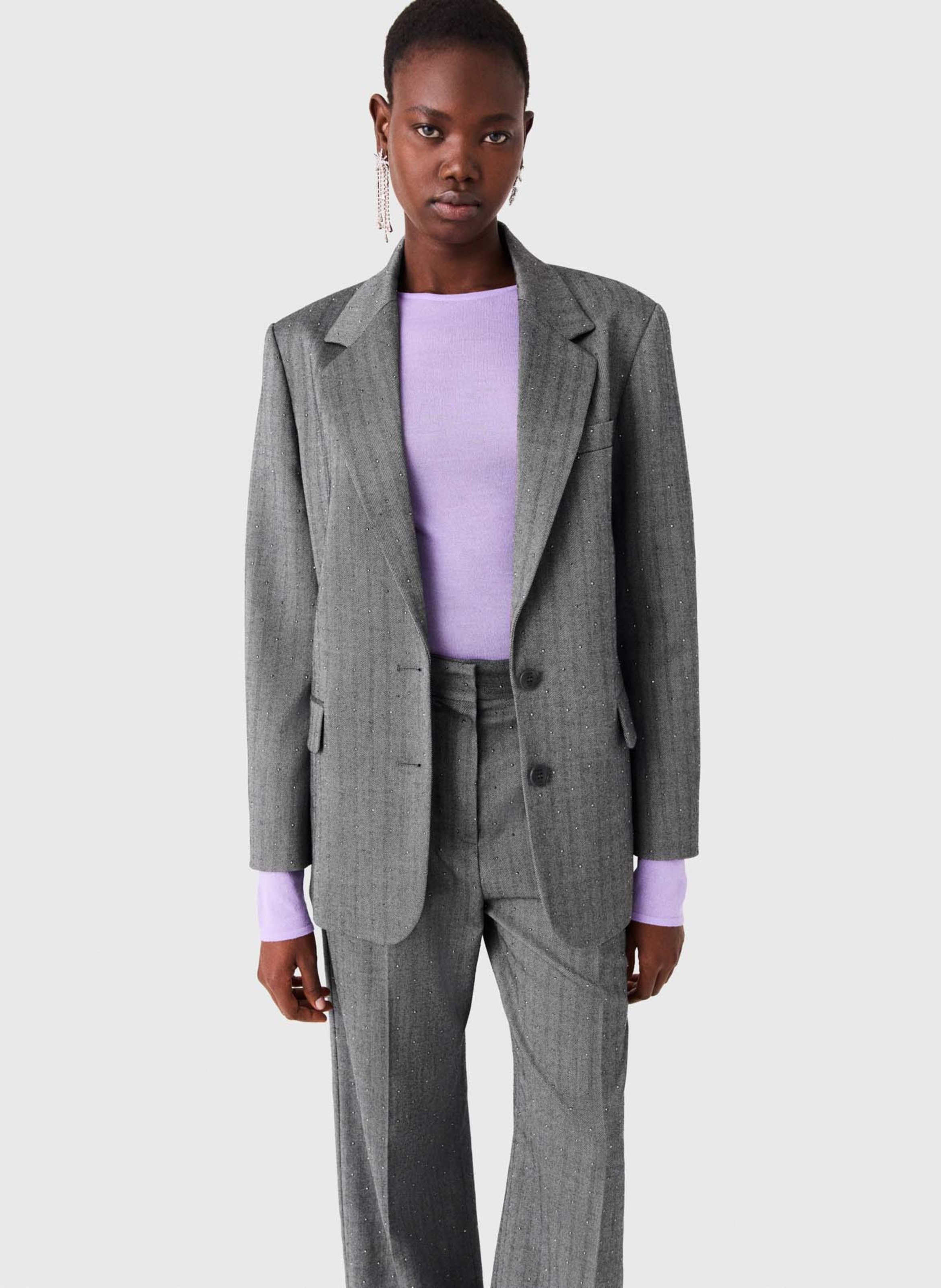 Veste de tailleur ajustée  MAJE Gris