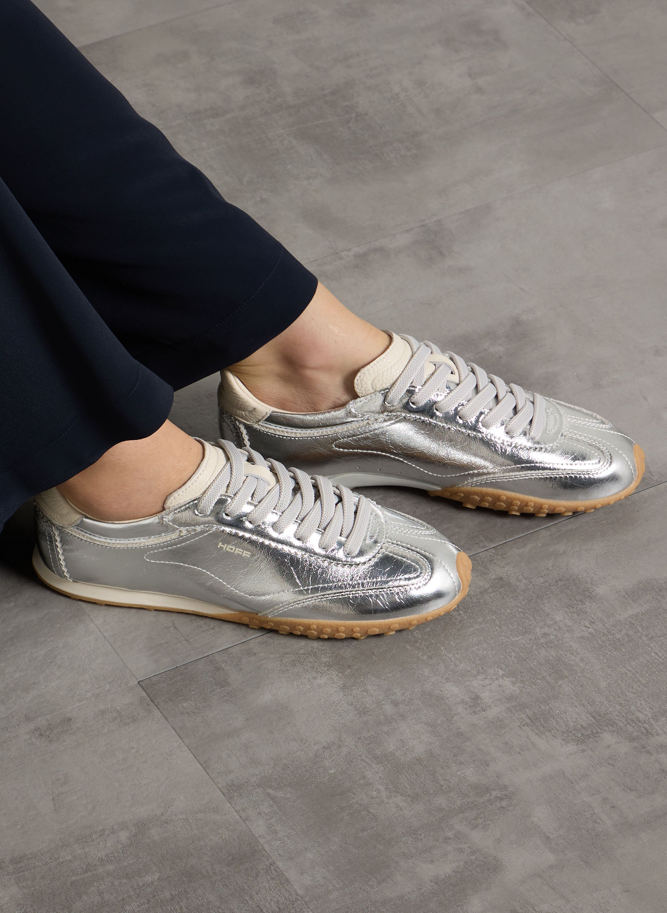 Leather low-top sneakers HOFF Silver
