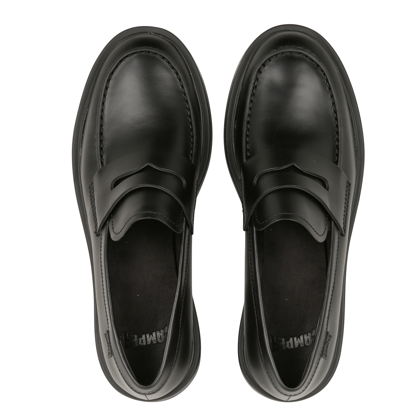 Mocassins unis en cuir CAMPER Noir