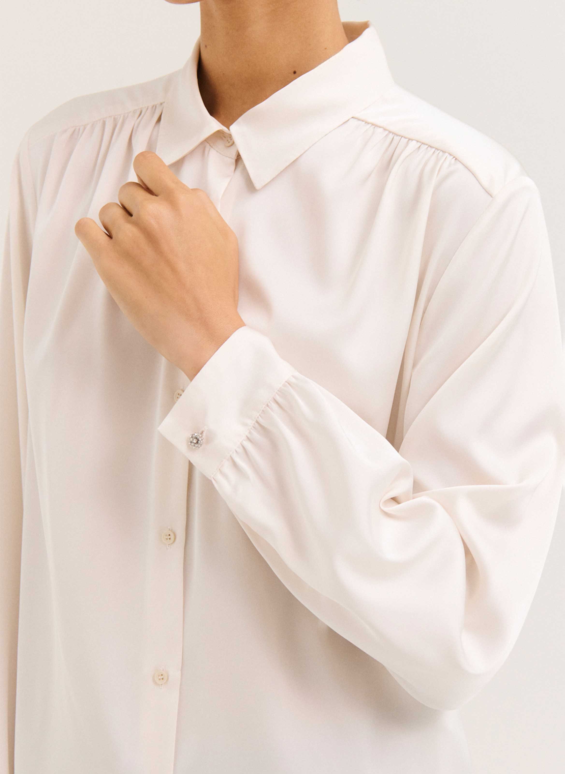 Satin shirt PABLO Beige