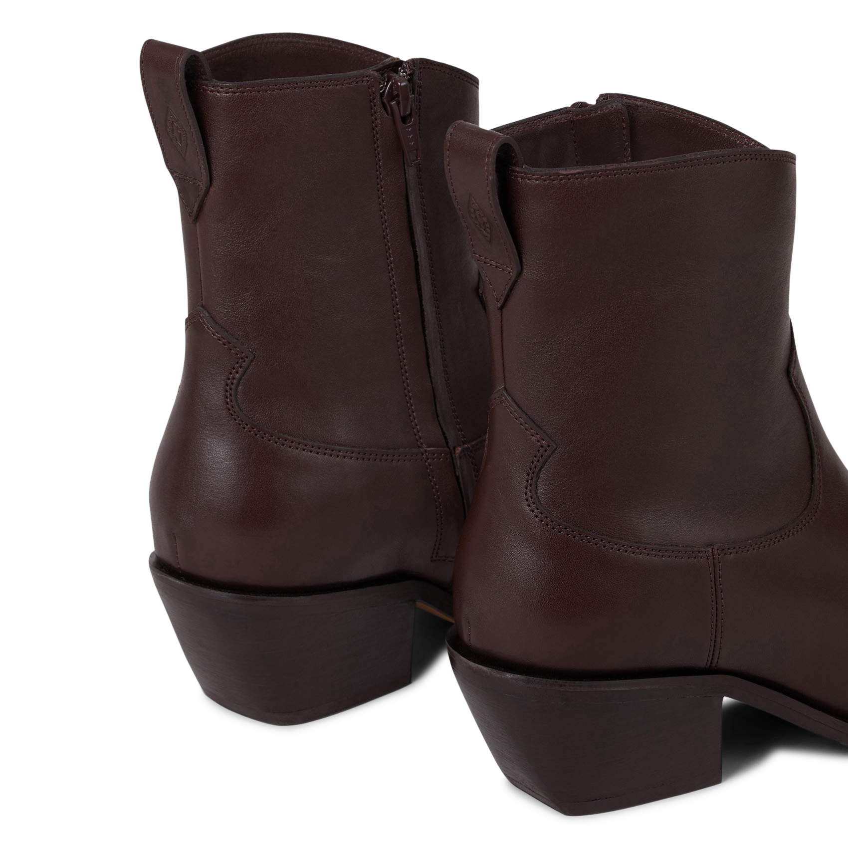 Spitze Lederstiefeletten BA&SH Pflaume