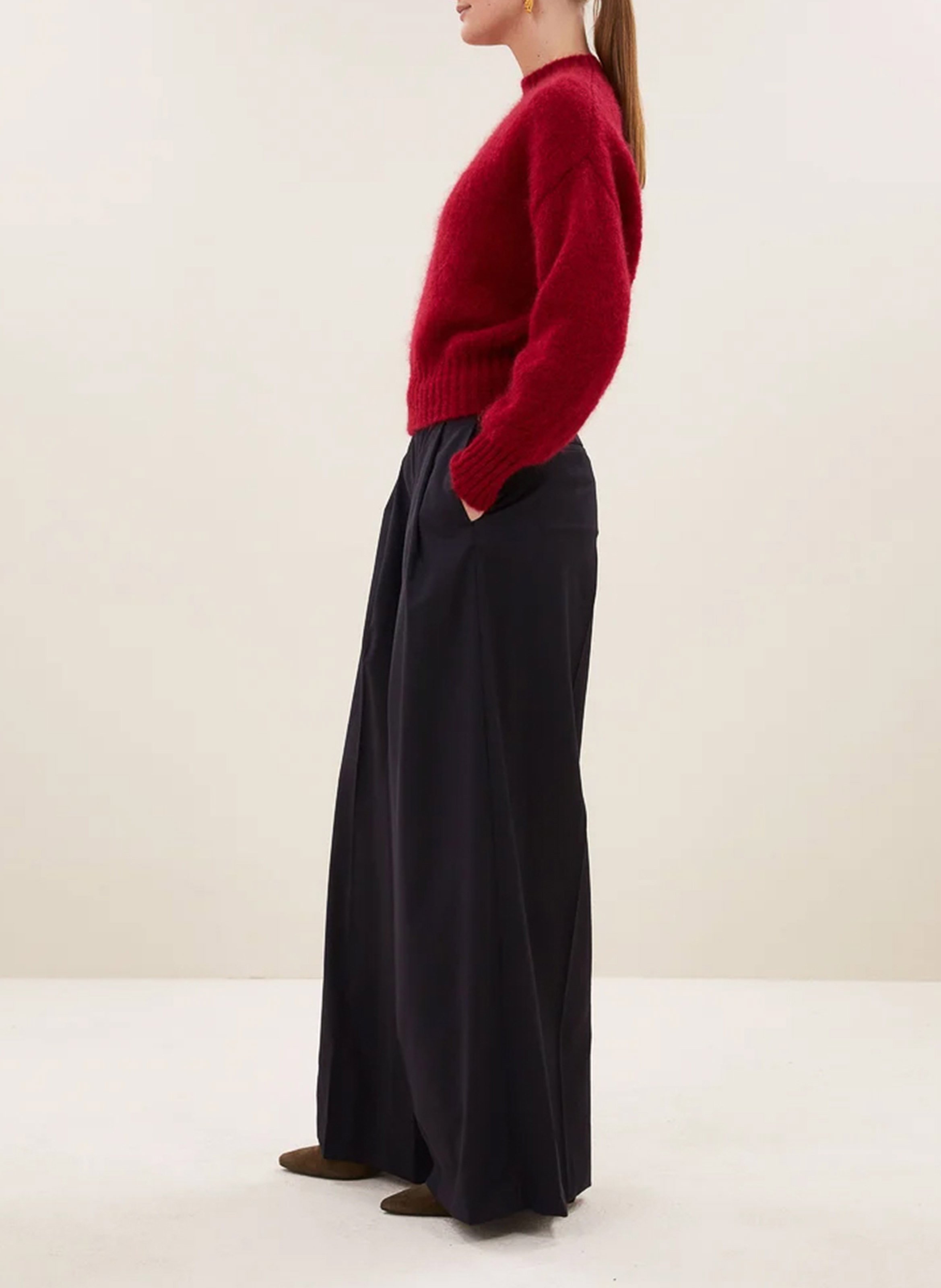 Pull oversize en laine mélangée BY BAR Rose