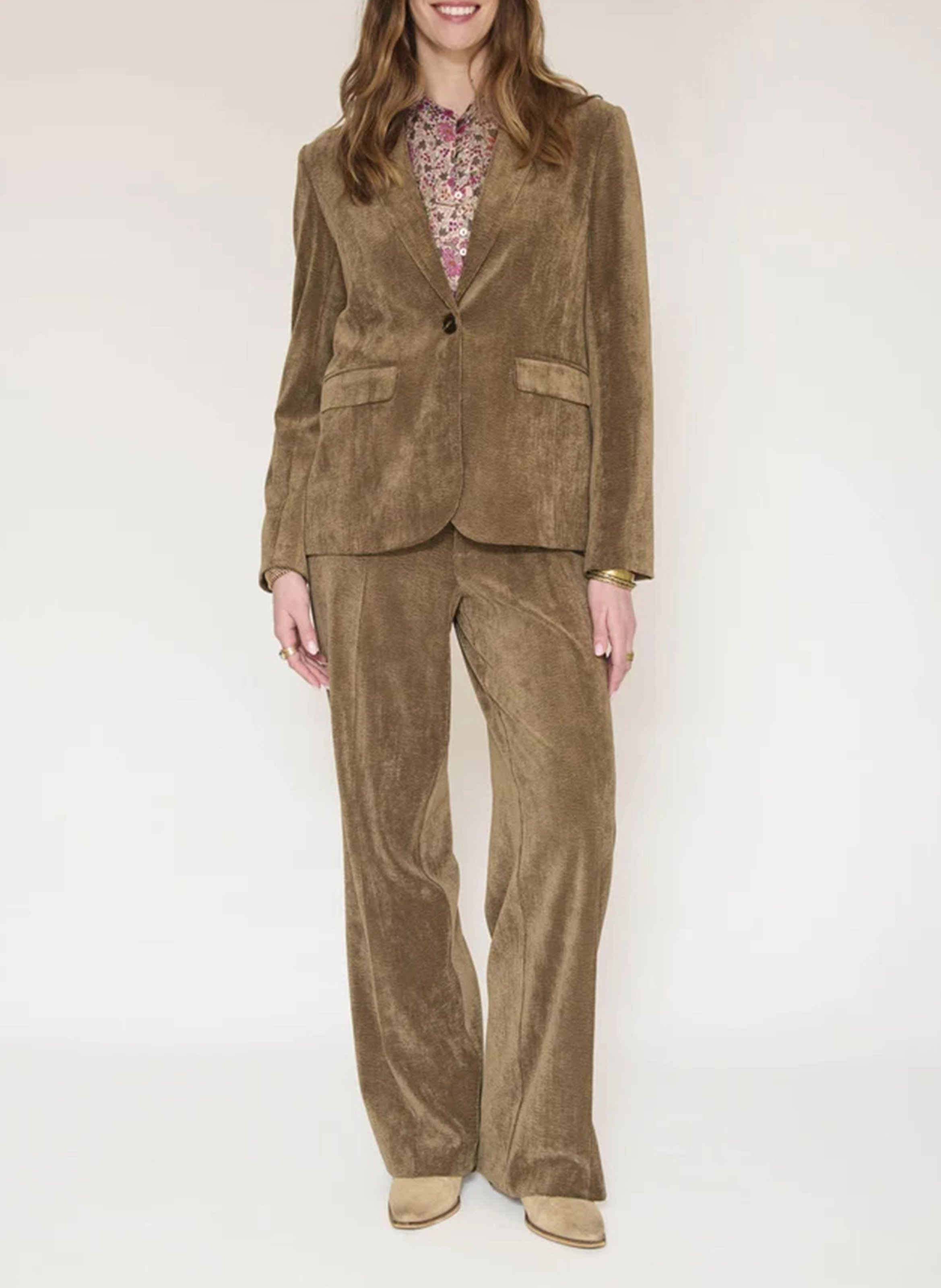 Veste droite col tailleur  MKT Marron