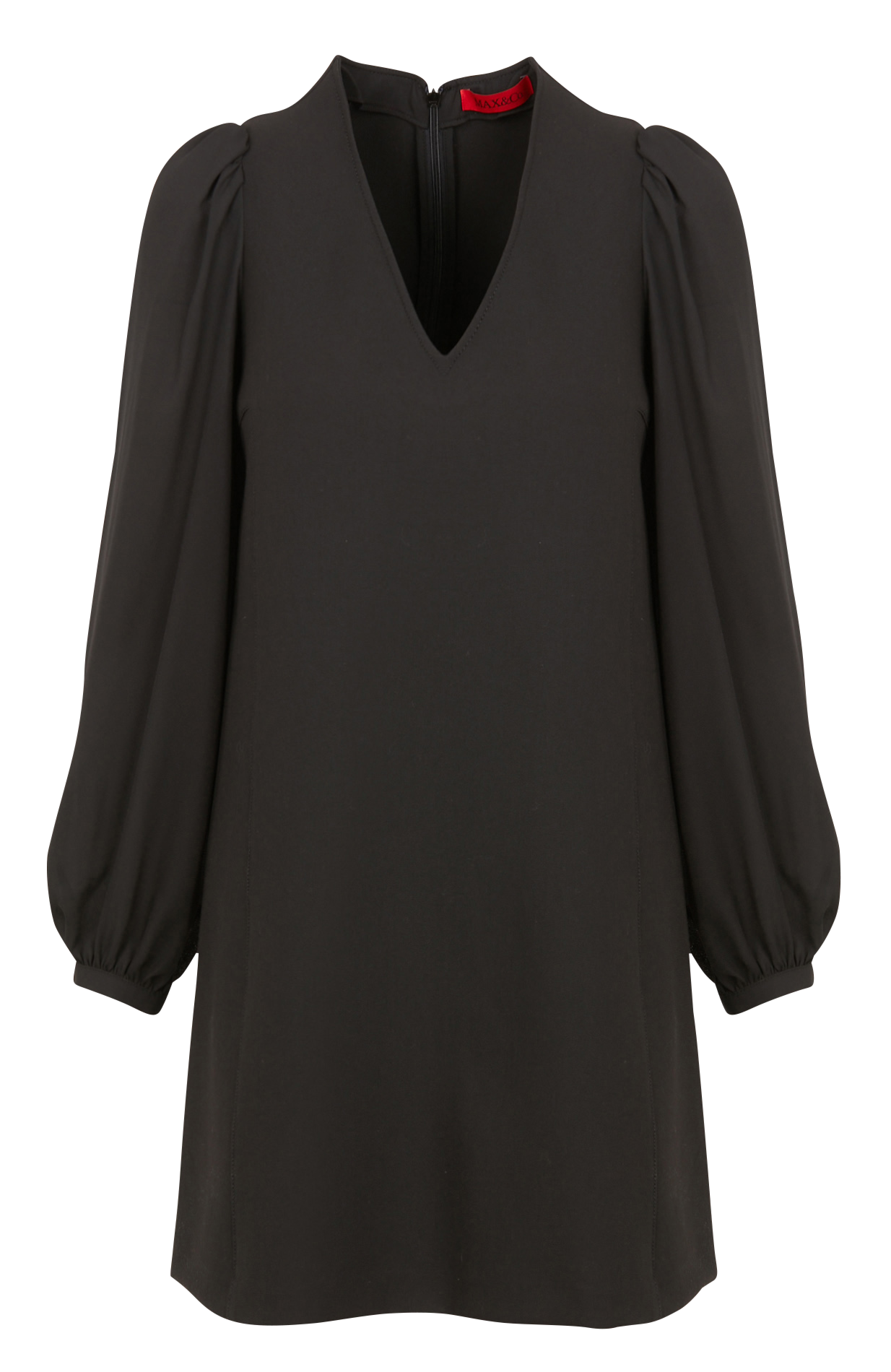 Short straight-cut V-neck dress MAX&Co.