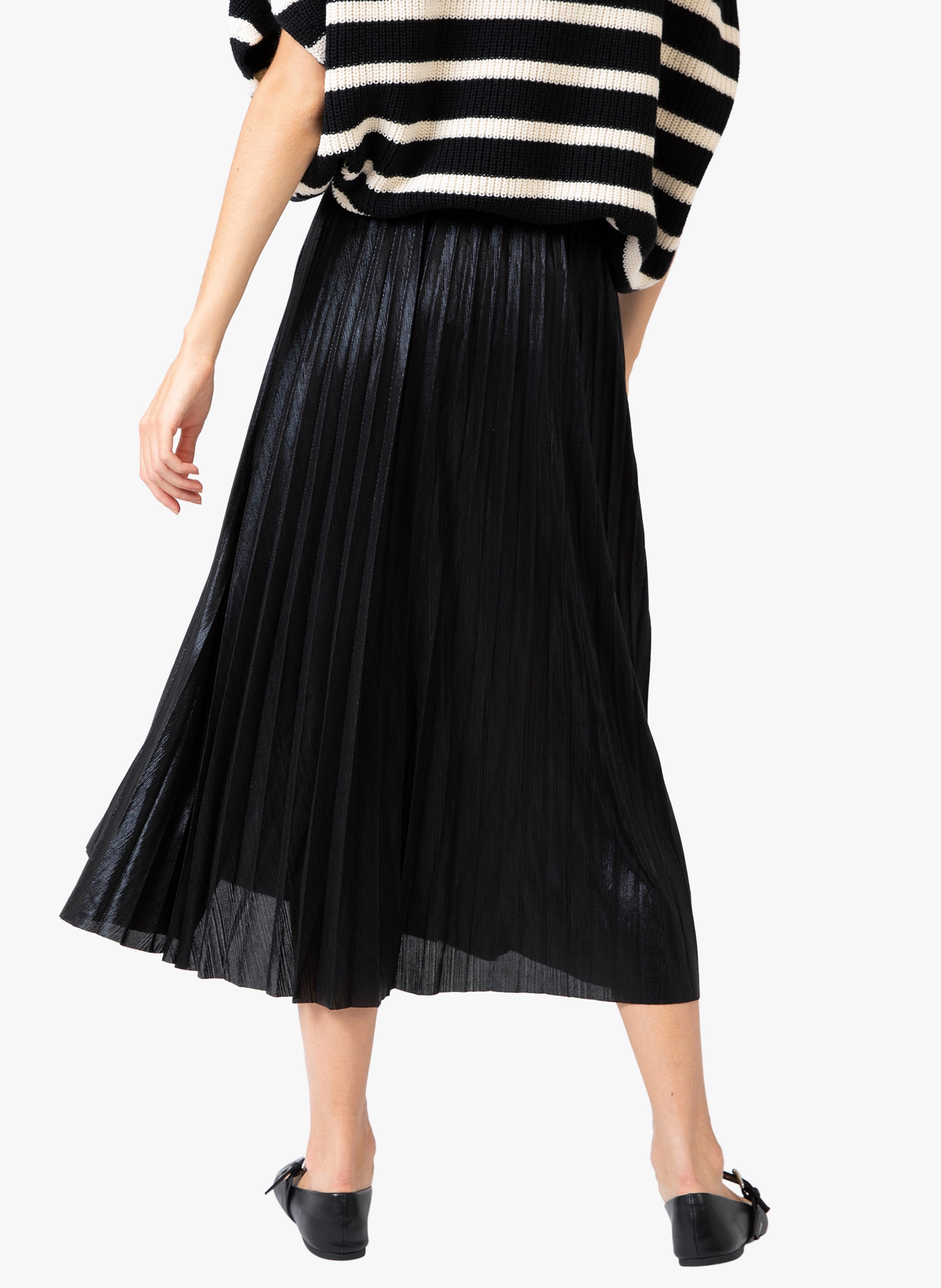 Black pleated 2025 midi skirt 48