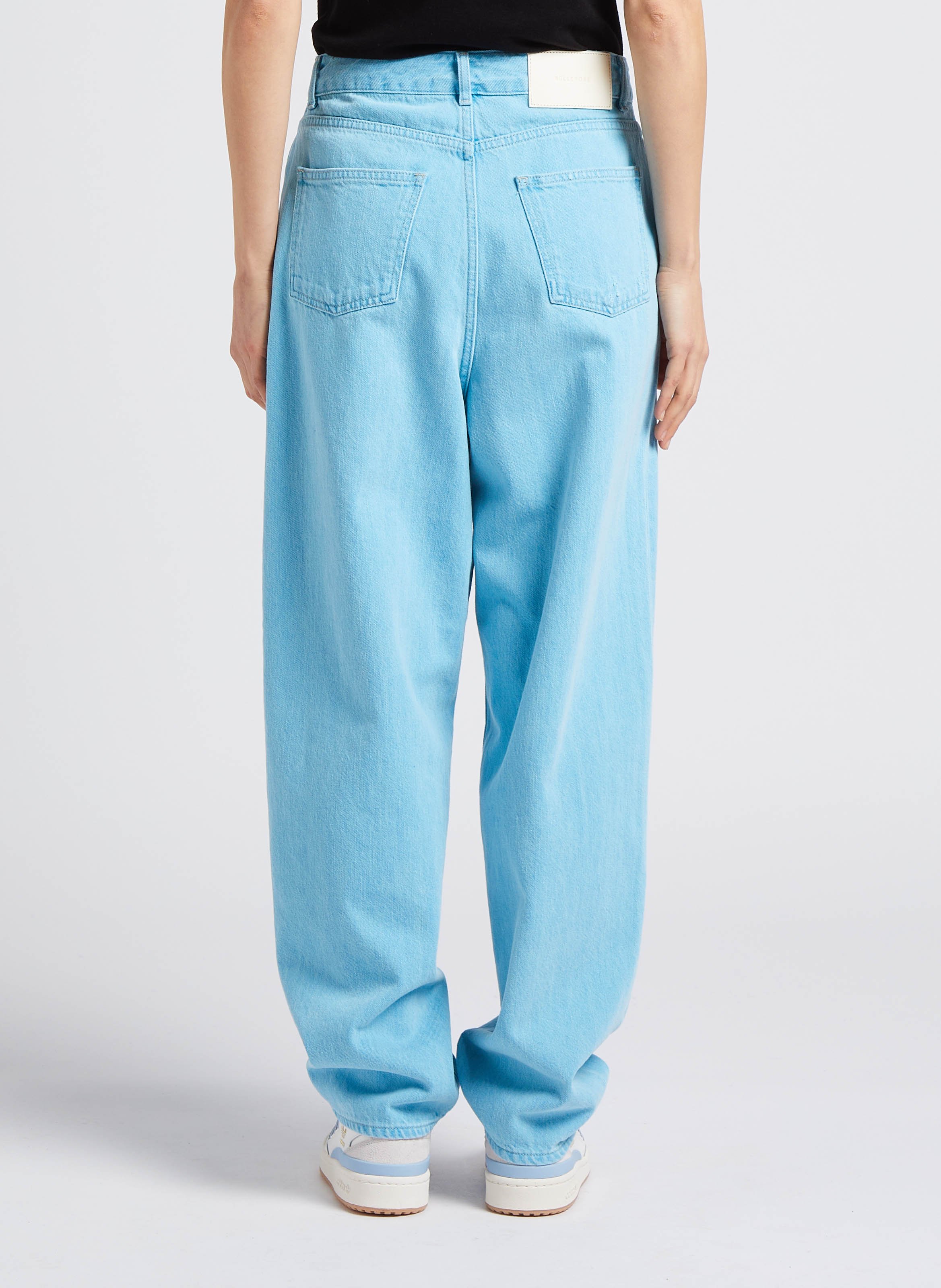 High-rise wide-leg cotton jeans BELLEROSE Blue