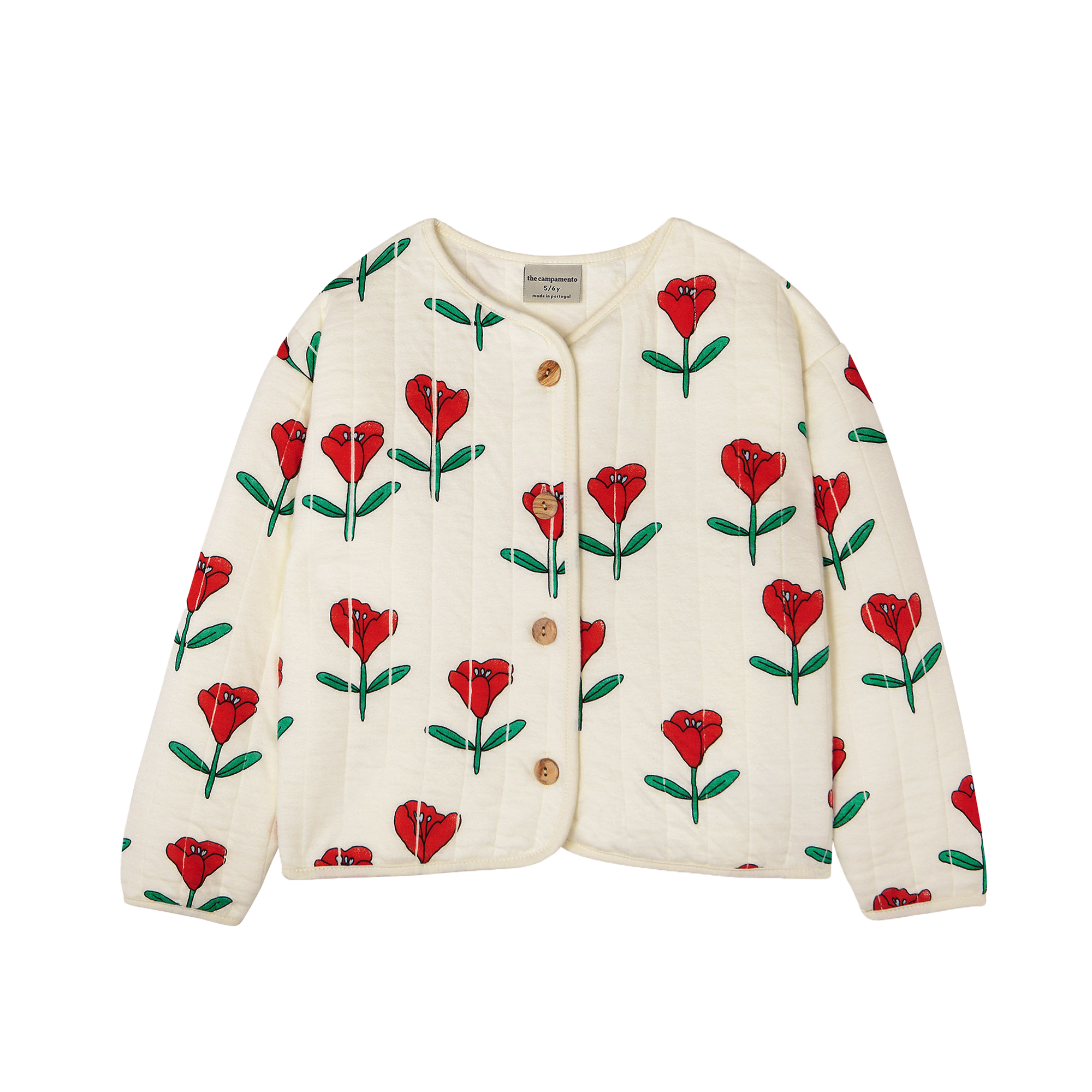 Kurze Jacke aus bedruckter Baumwolle THE CAMPAMENTO Weiss