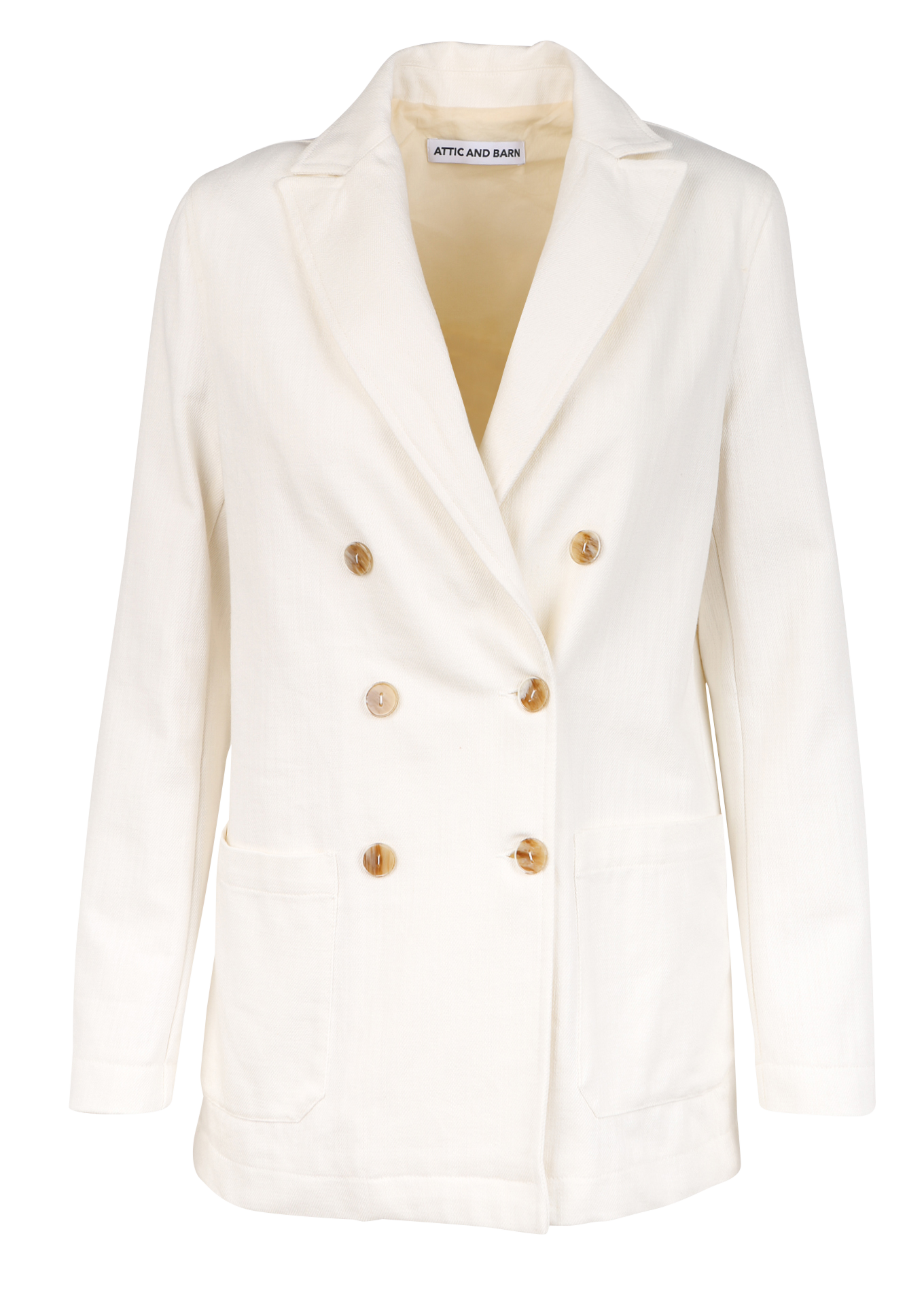 Veste col tailleur effet jean  ATTIC AND BARN Beige