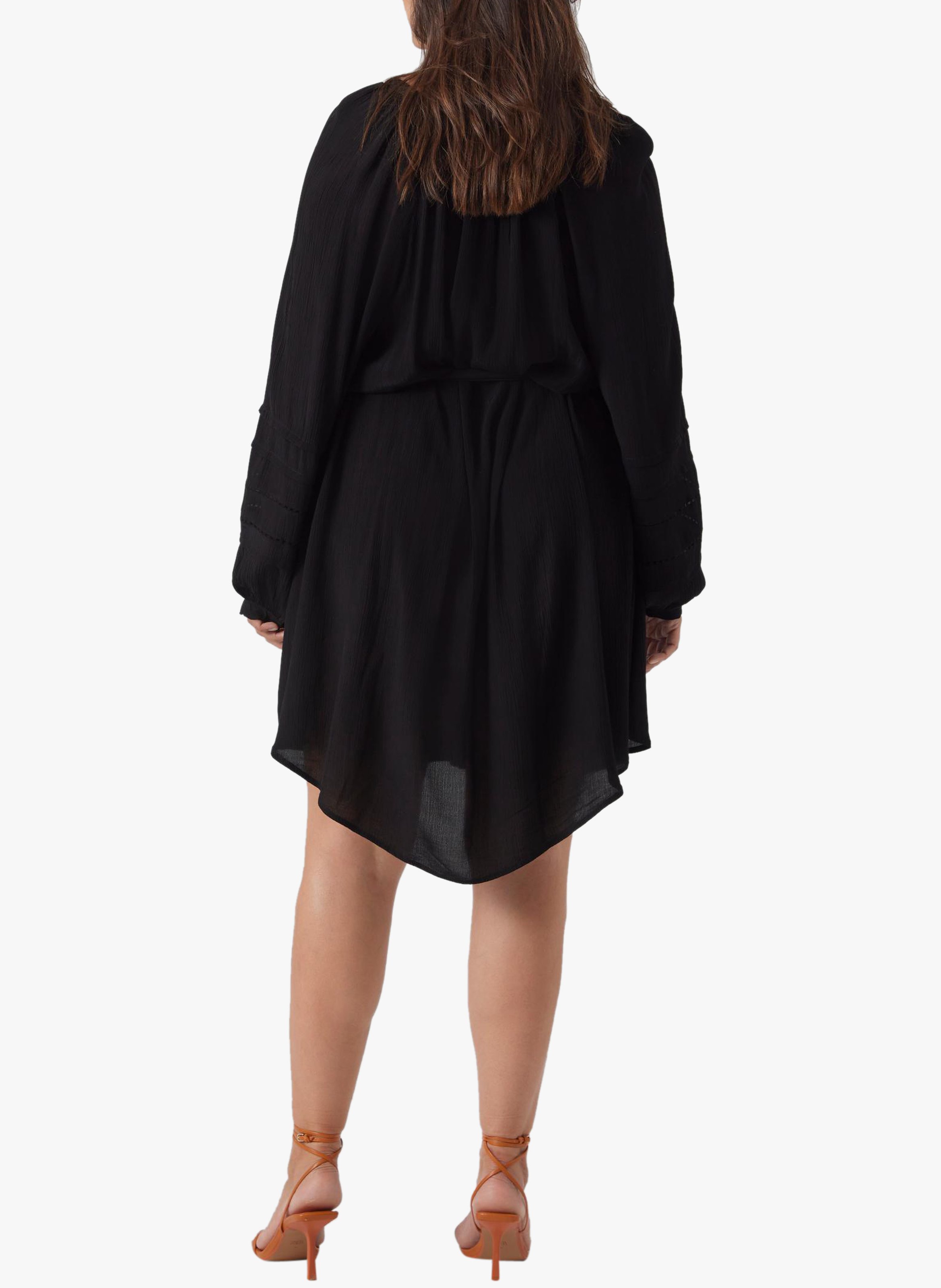 Belted V-neck midi dress VERO MODA CURVE Black
