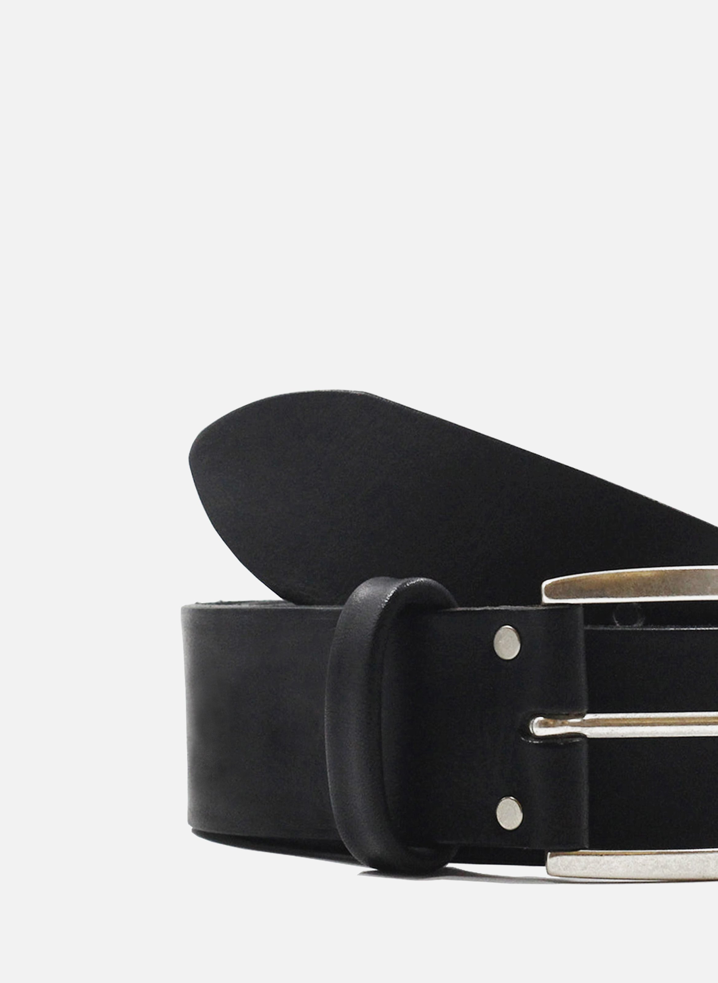 Paris smooth leather belt JULES & JENN Black