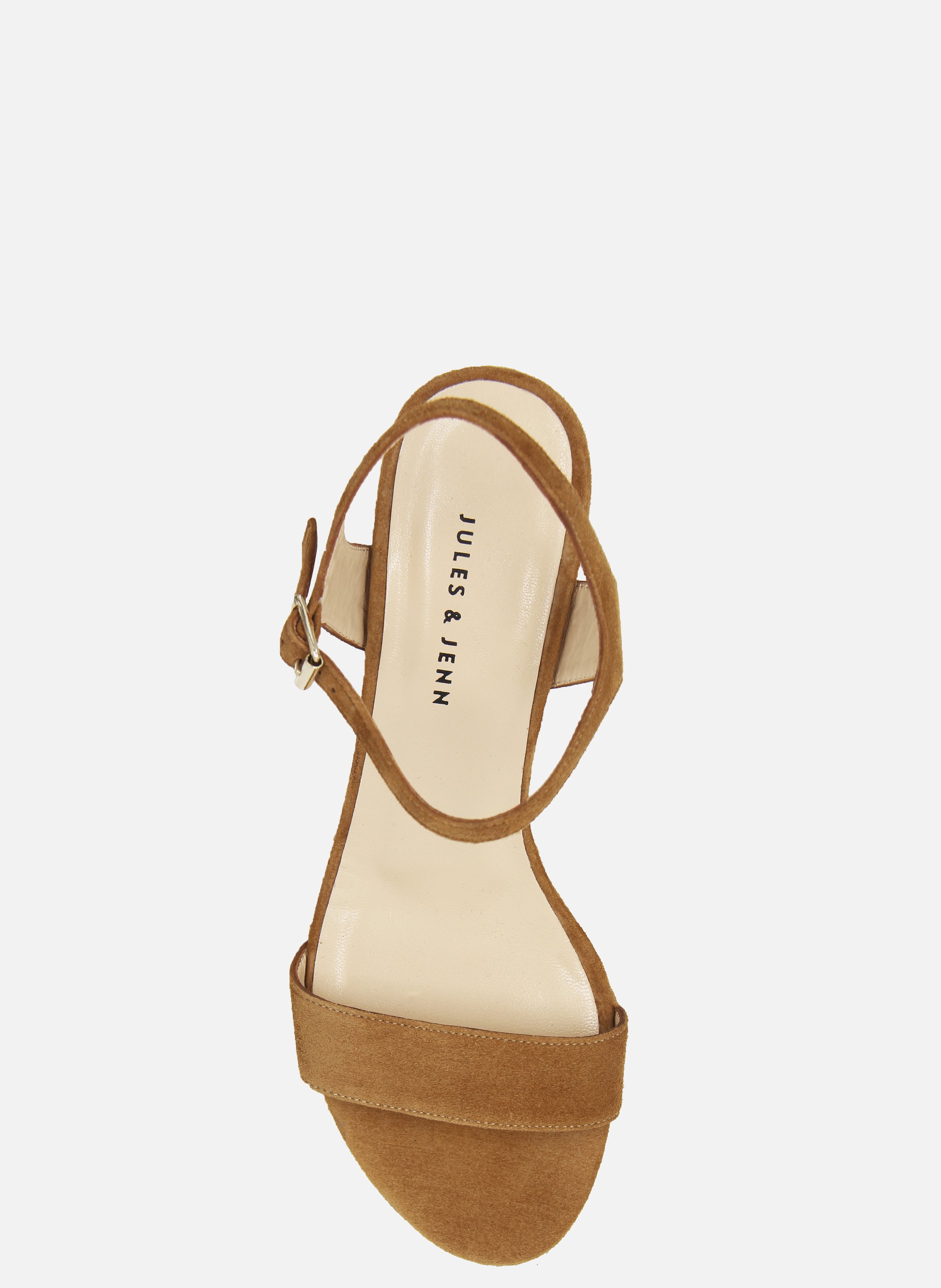 Heeled suede sandals JULES & JENN Brown