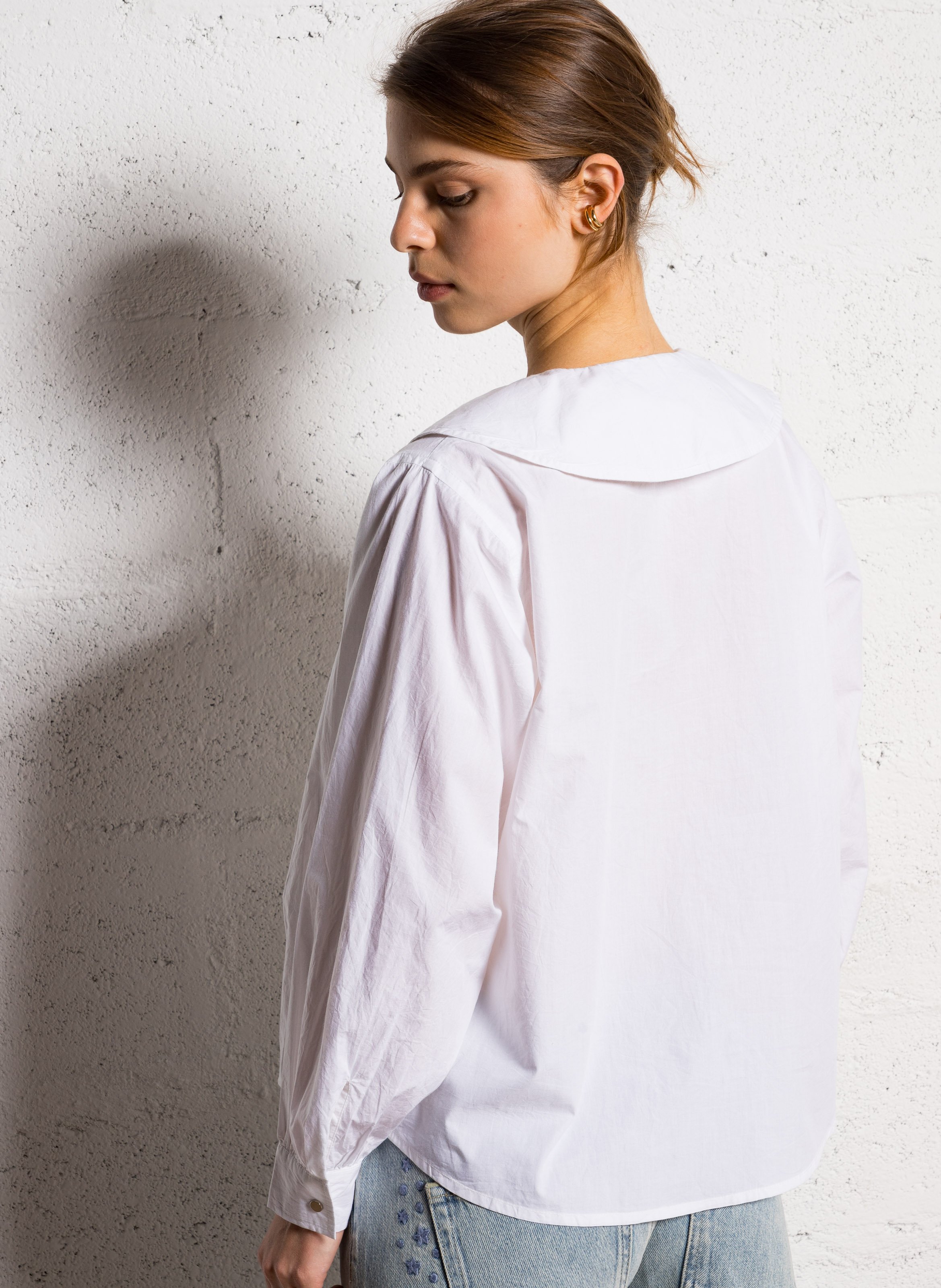 Straight cotton shirt THE TINY BIG SISTER White