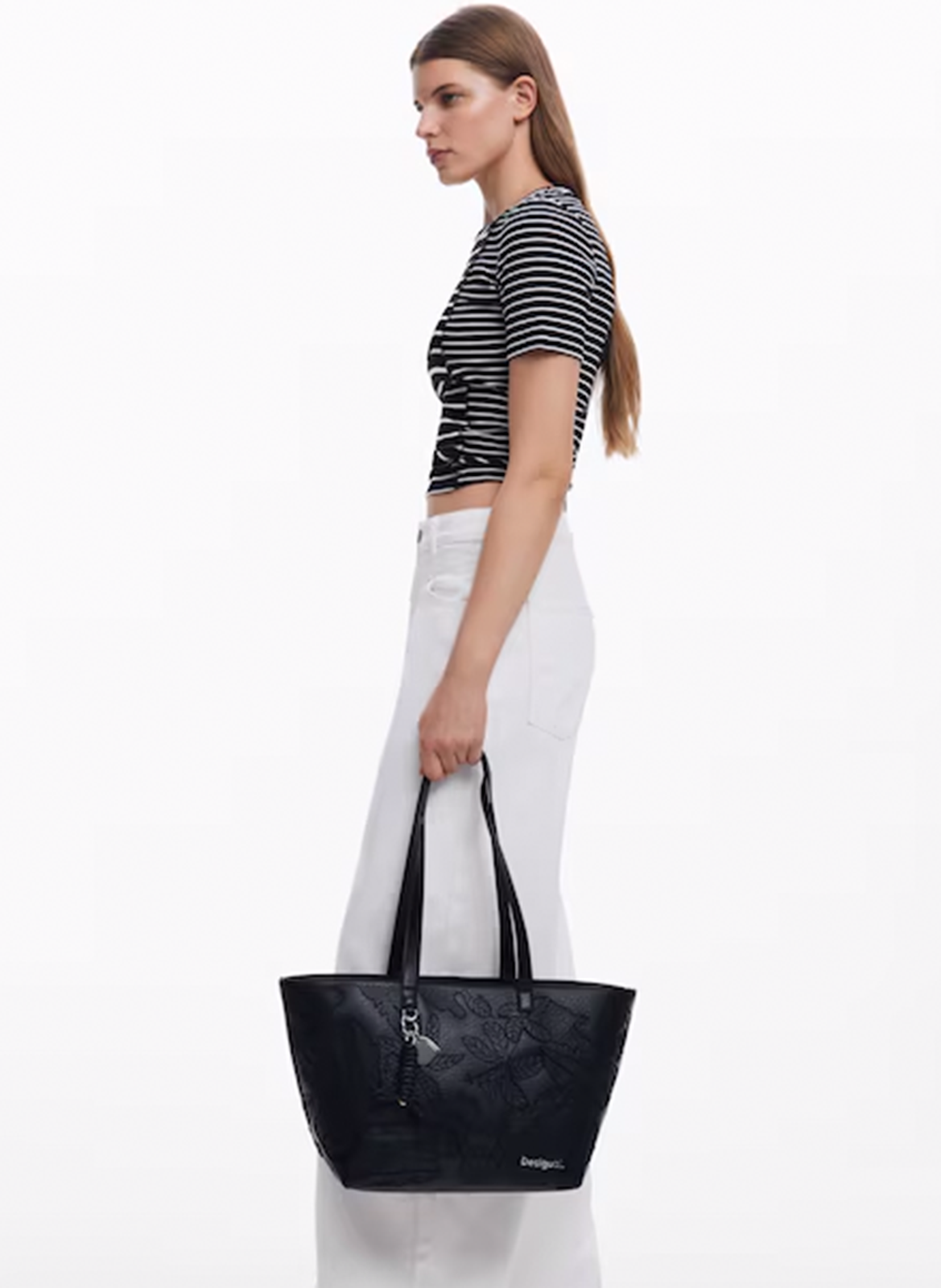 Cabas Femme Desigual Sac Cabas Desigual Noir Floral Tote Bag Noir