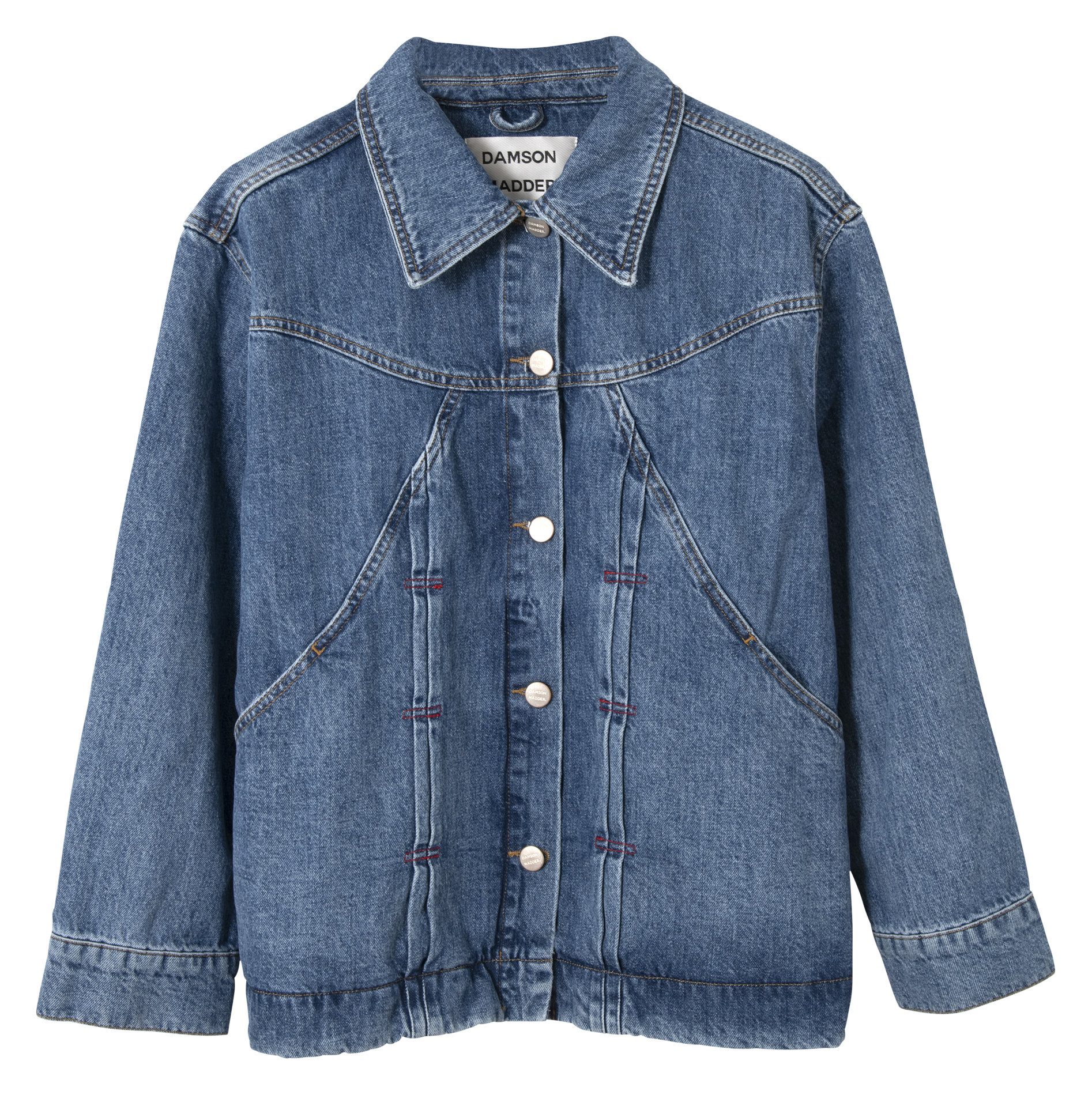 Oversized denim jacket with details DAMSON MADDER Blue