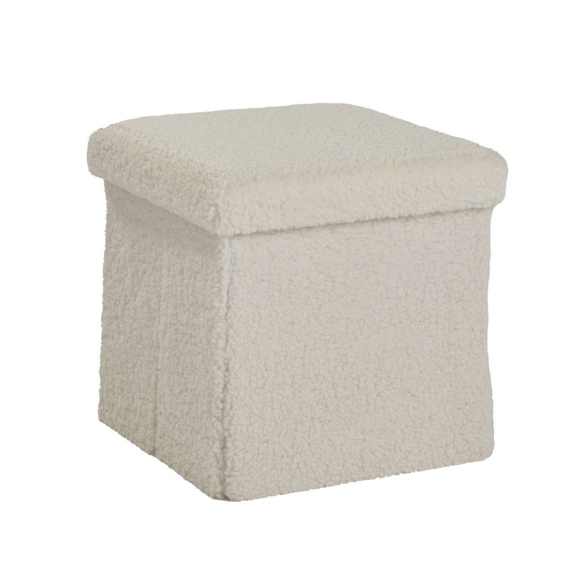 Square storage ottoman FACTORY White