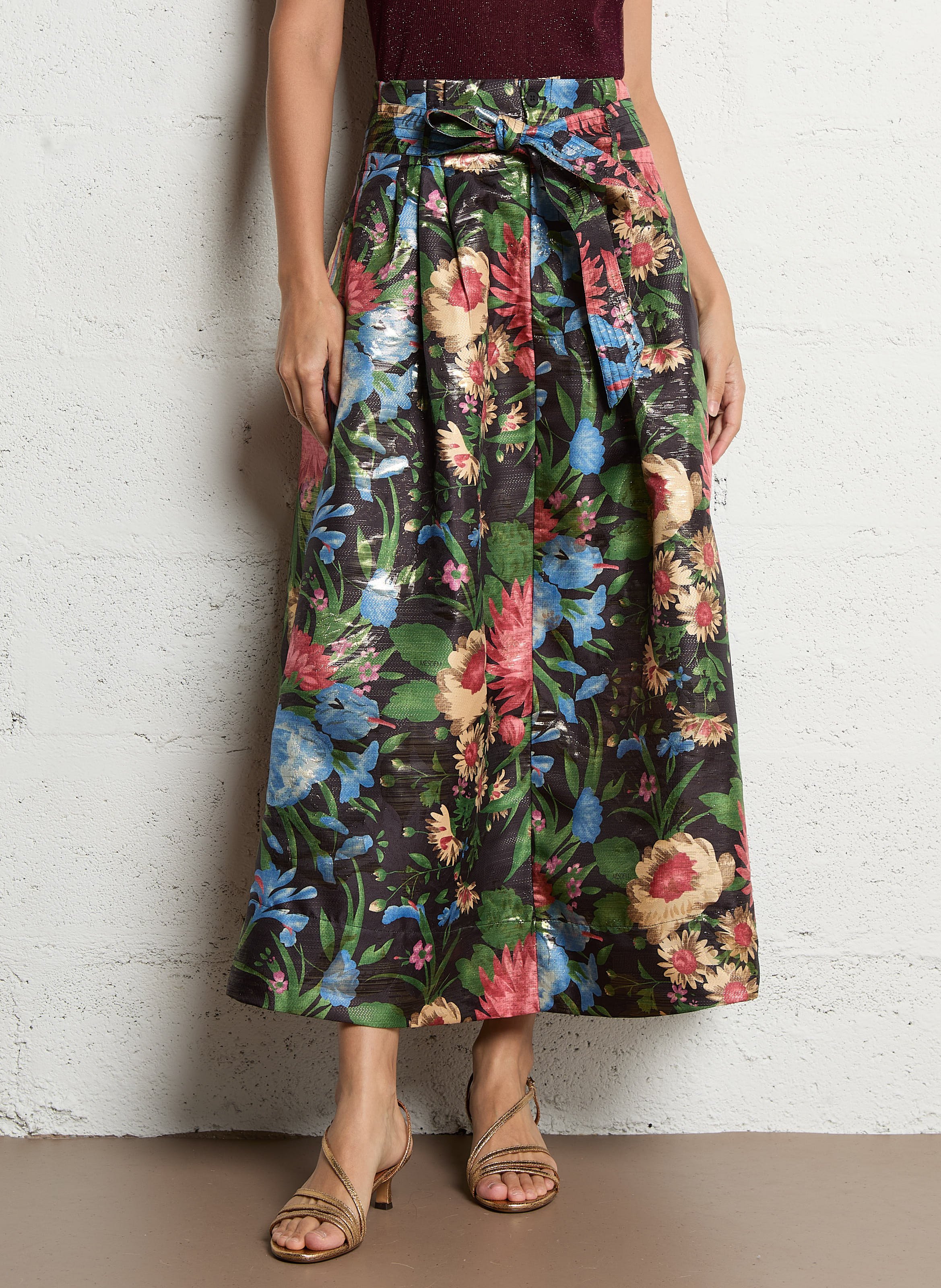 Jupe midi imprimée MES DEMOISELLES Multicolore