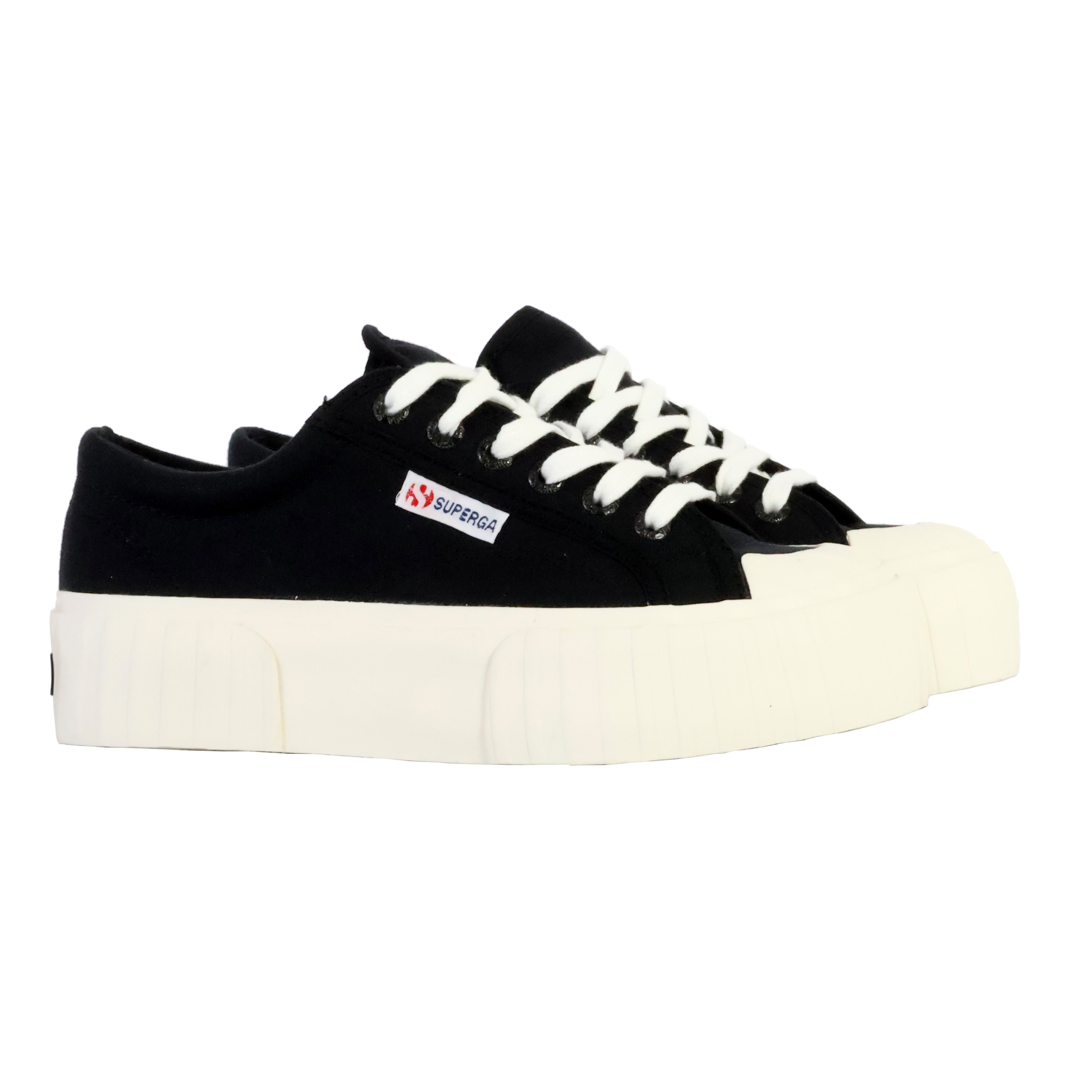 Superga 2631 Stripe Platform Lace-Up Sneakers SUPERGA Black