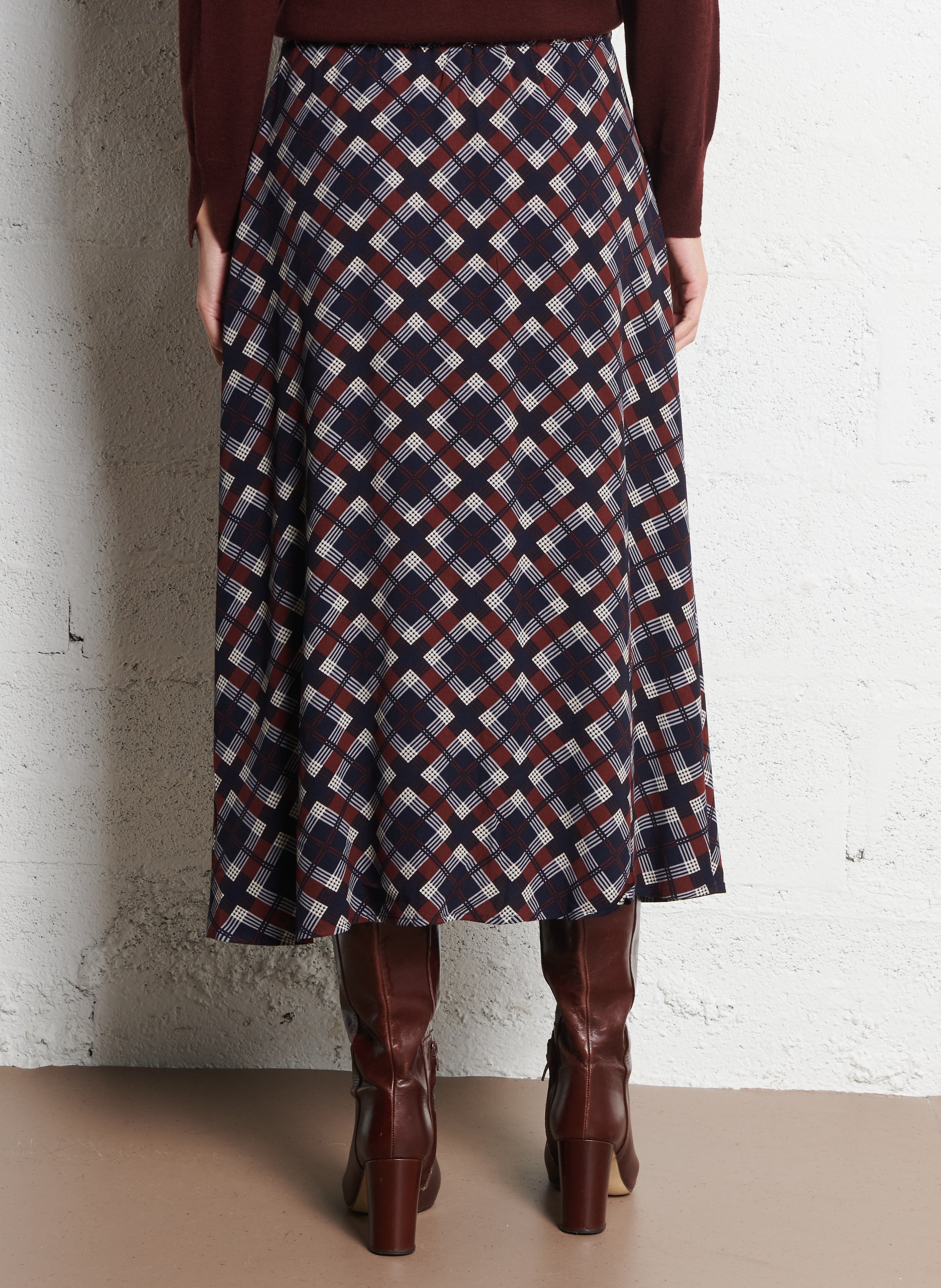 Jupe évasée fluide NICE THINGS Bleu