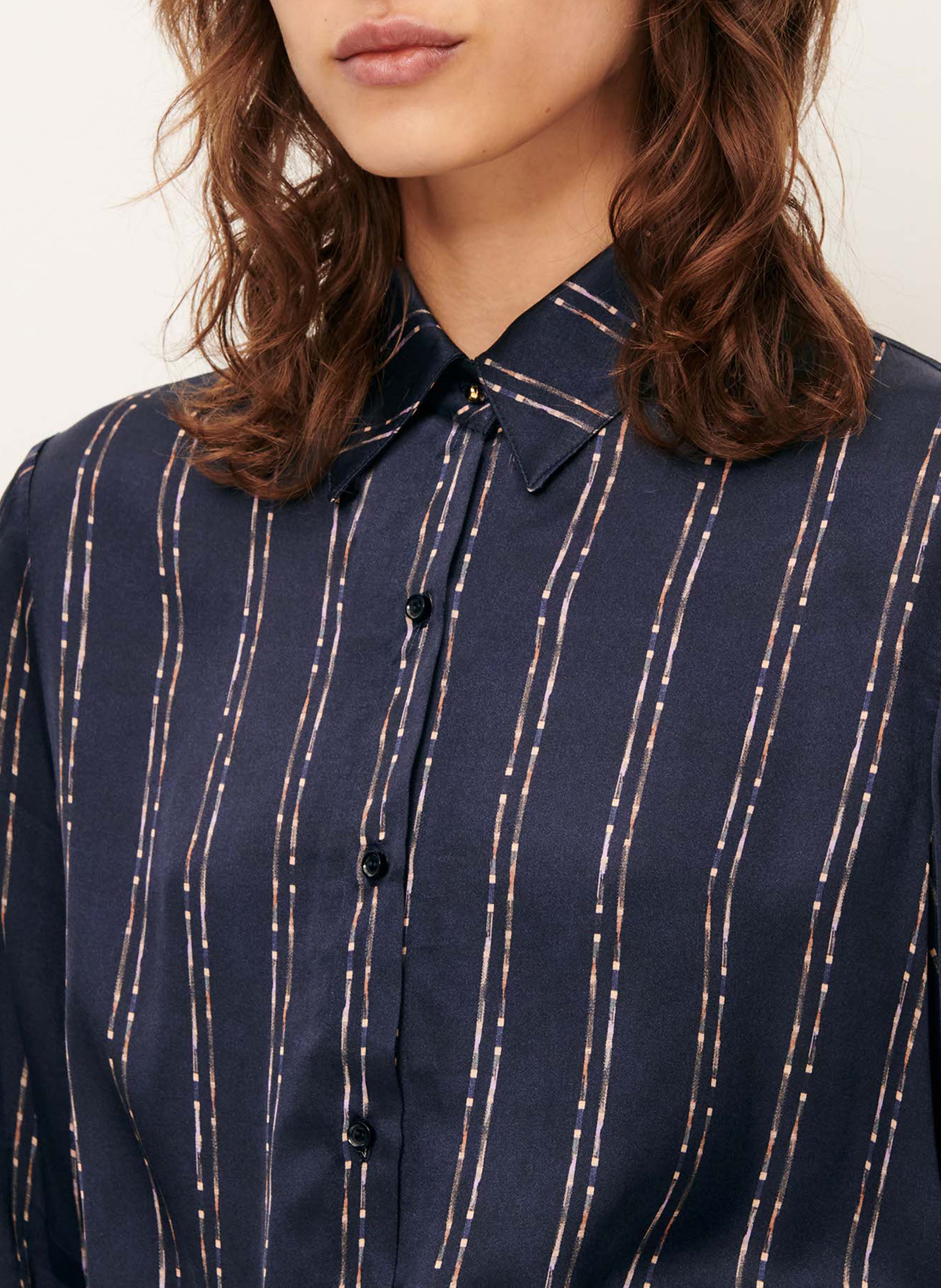 Chemise col classique imprimée SESSUN Bleu