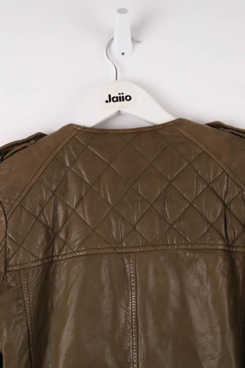 Leather jacket ISABEL MARANT ÉTOILE - SECONDE MAIN Khaki