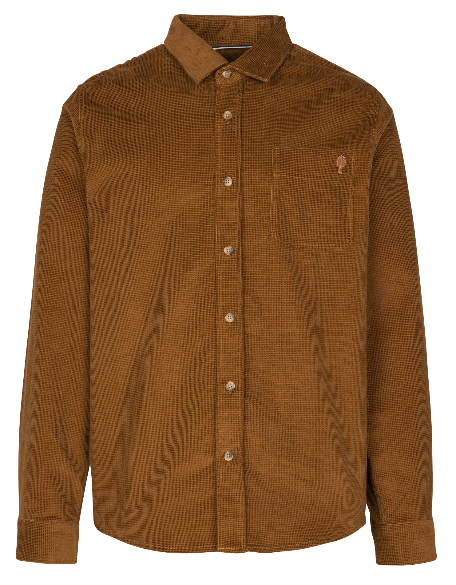 Surchemise col classique en coton FAGUO Marron