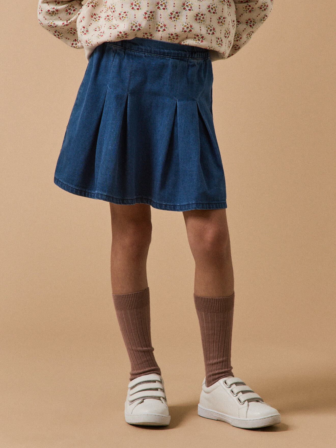 Denim skirt CYRILLUS Blue