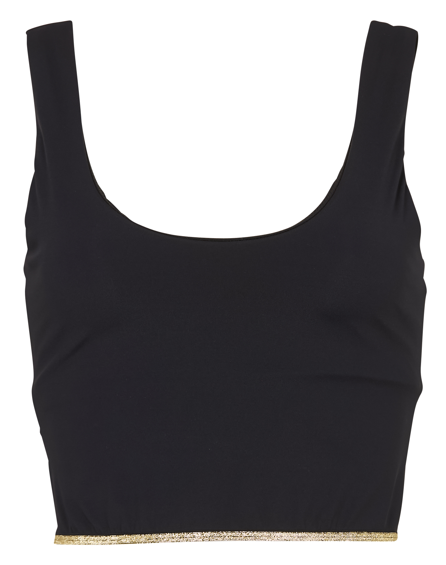 Débardeur court col rond uni  LA NOUVELLE Noir