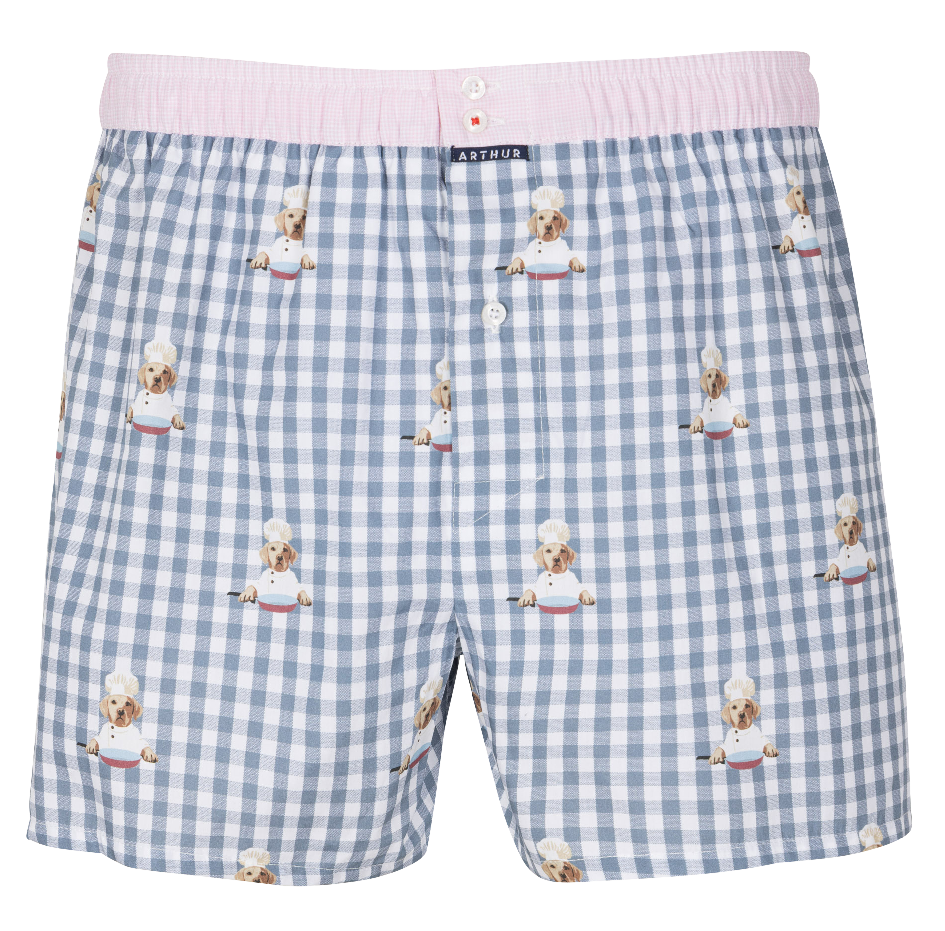 Caleçon en coton imprimé ARTHUR Gris