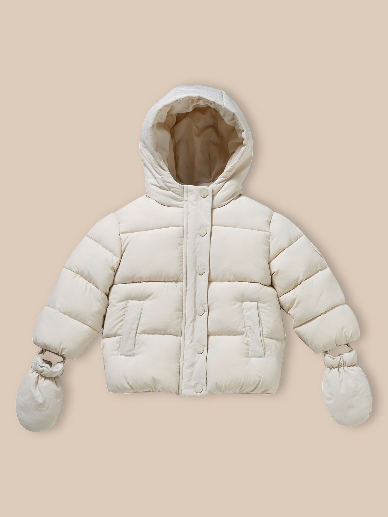Warm padded jacket lined with fleece CYRILLUS Beige