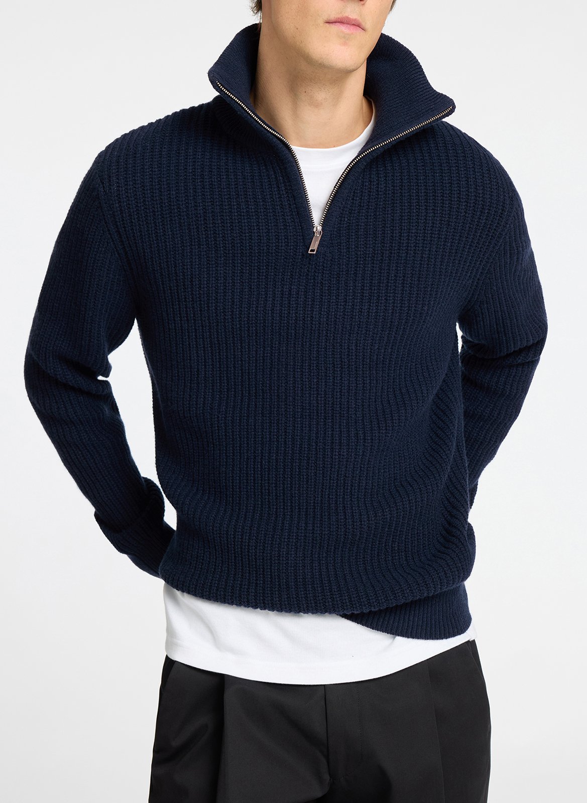 Pull col montant en laine mélangée SELECTED