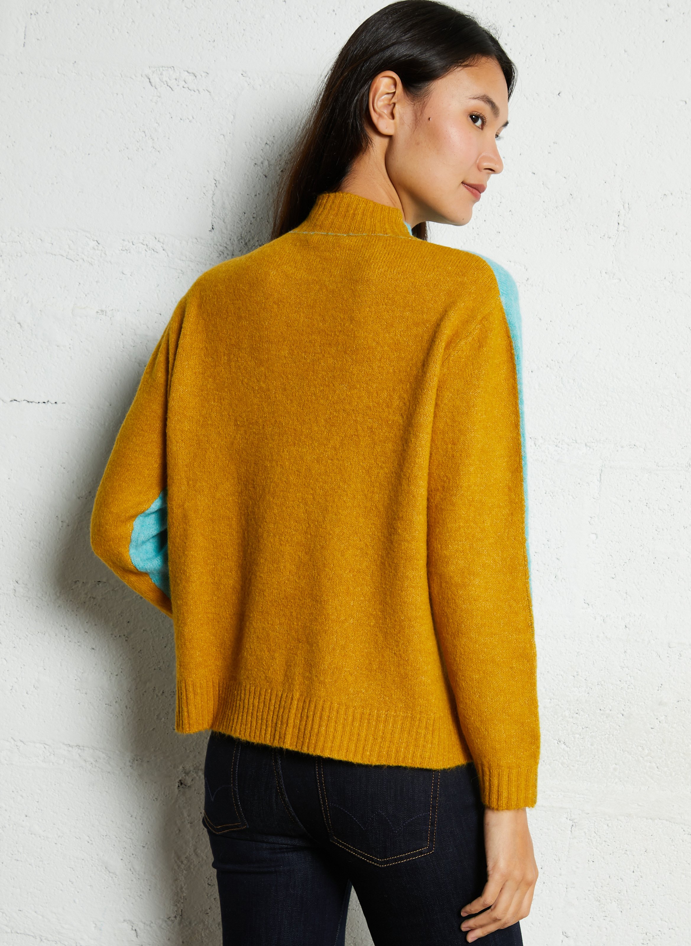 Pull oversize col montant DR BLOOM Vert