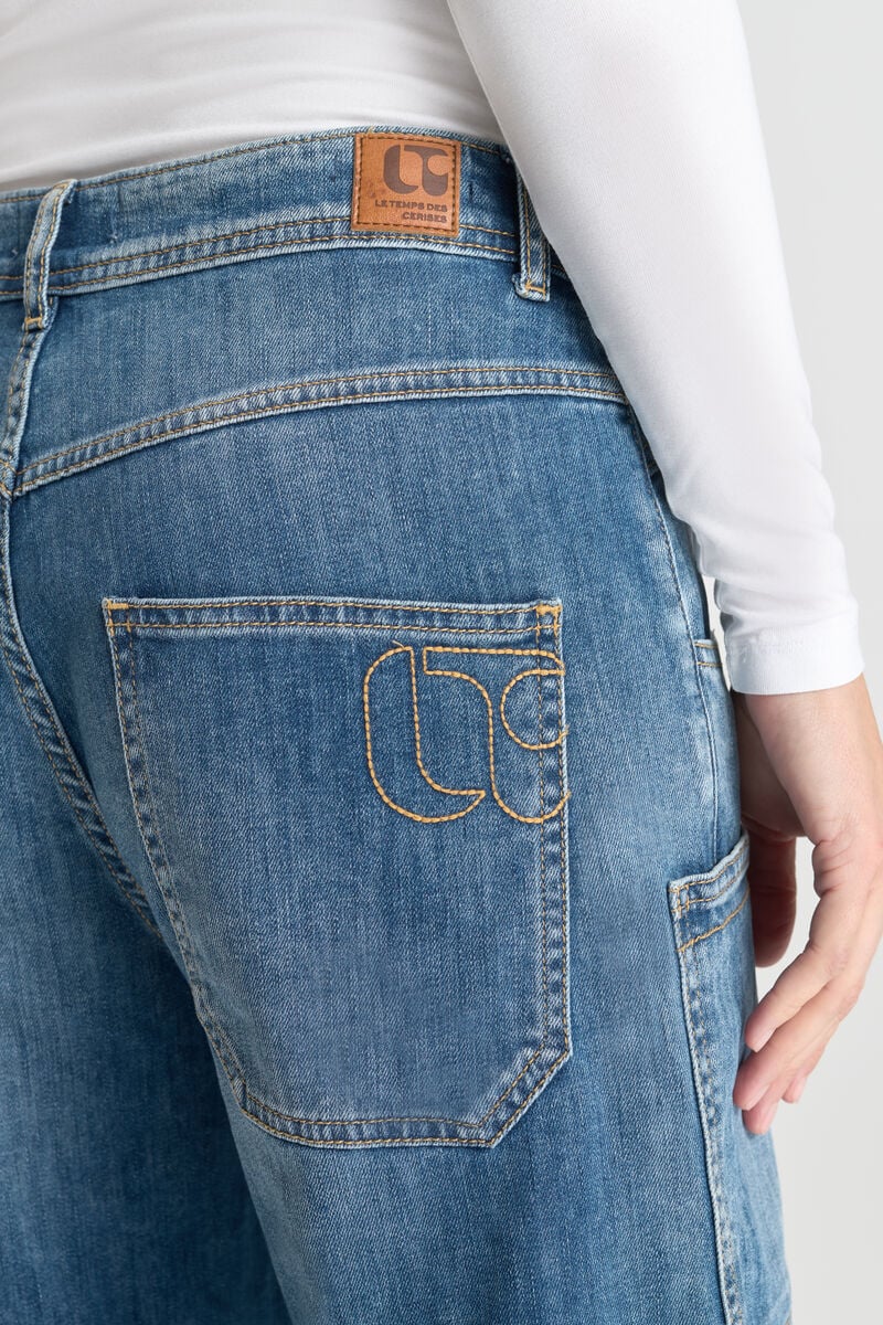 Loose jeans, wide leg, length 34 LE TEMPS DES CERISES Blue
