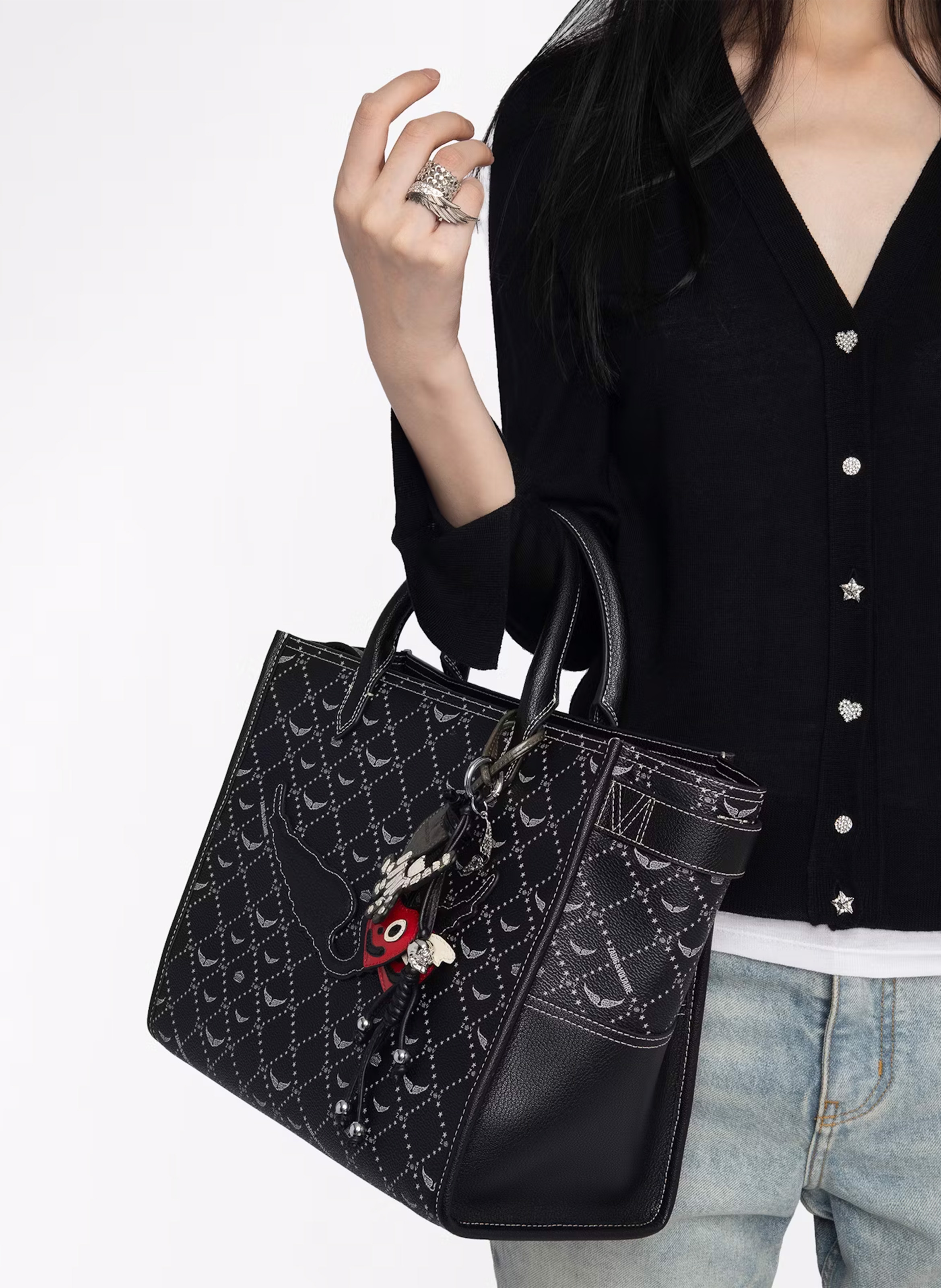 Shopper met monogram ZADIG&VOLTAIRE Zwart