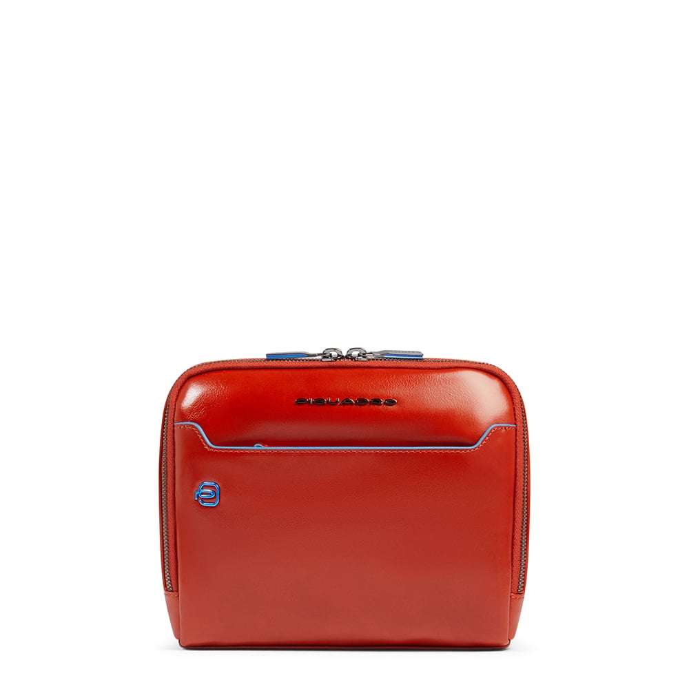 Men's leather crossbody bag with RFID protection PIQUADRO Brown